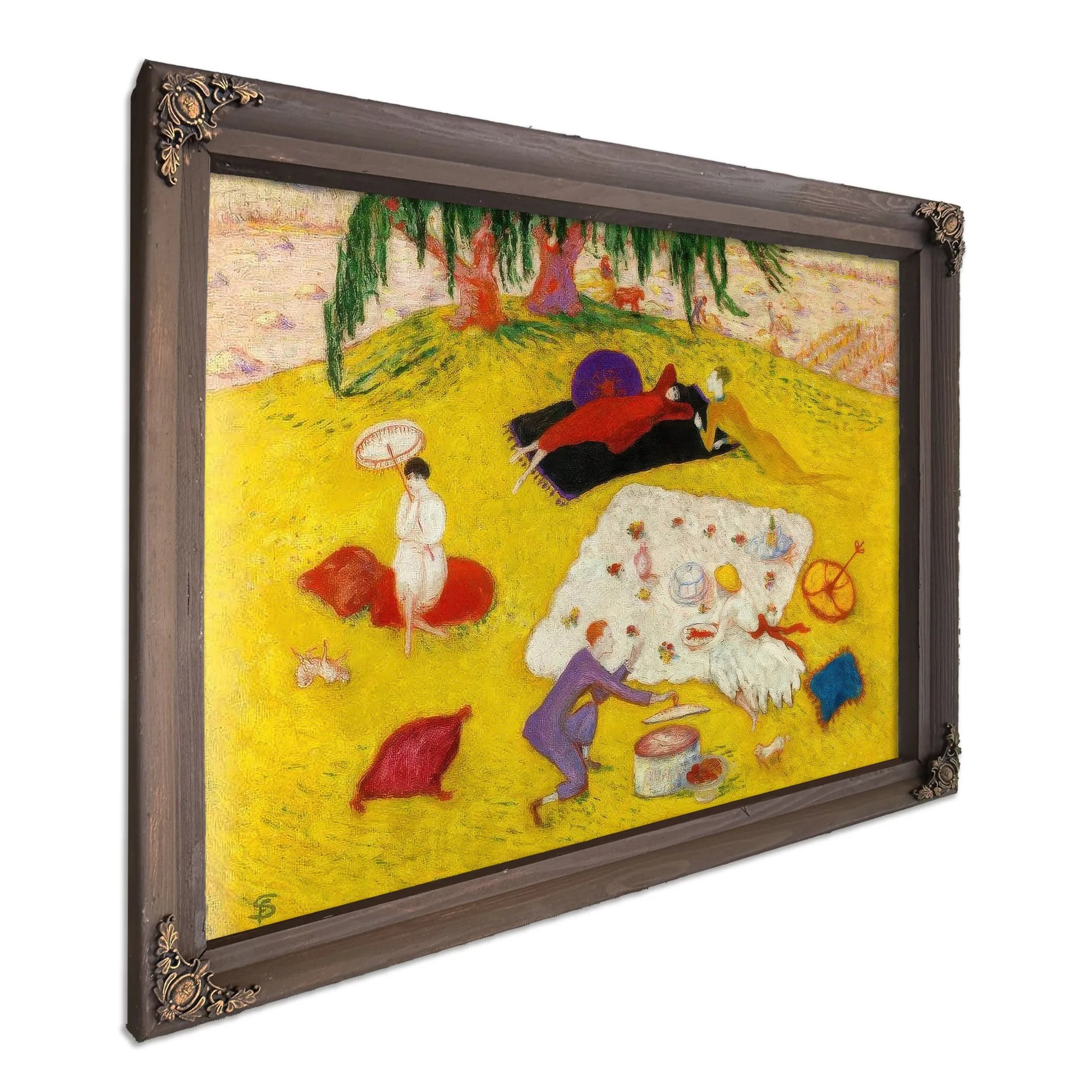 Picnic At Bedford Hills By Florine Stettheimer Fine Art Print