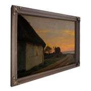 Evening Lanscape With A House And Garden By The Sea Ellekilde by Carl Bloch