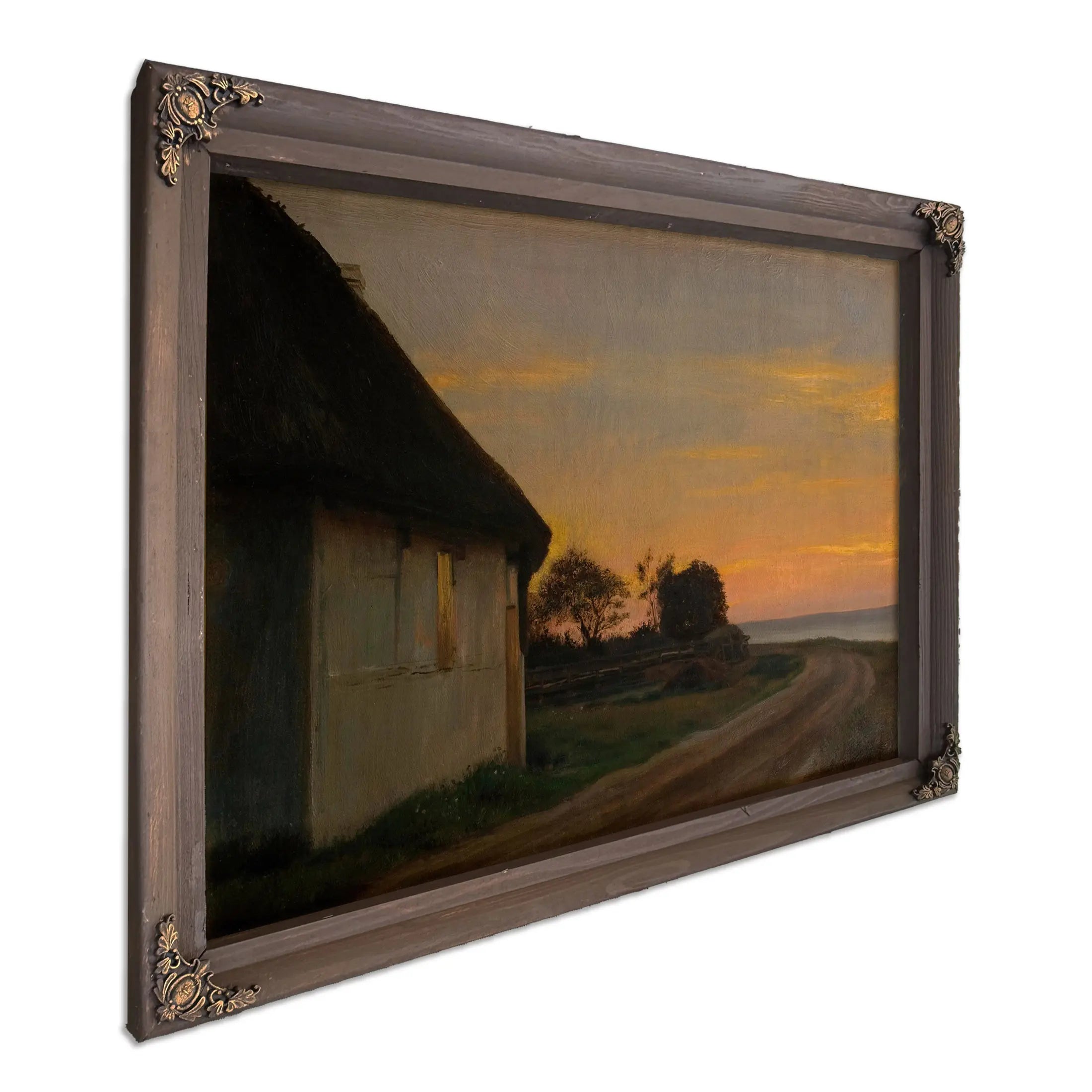 Evening Lanscape With A House And Garden By The Sea Ellekilde by Carl Bloch