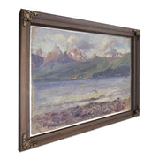 Reynolds Mountain And Mount Jackson Glacier Park by Charles Marion Russell