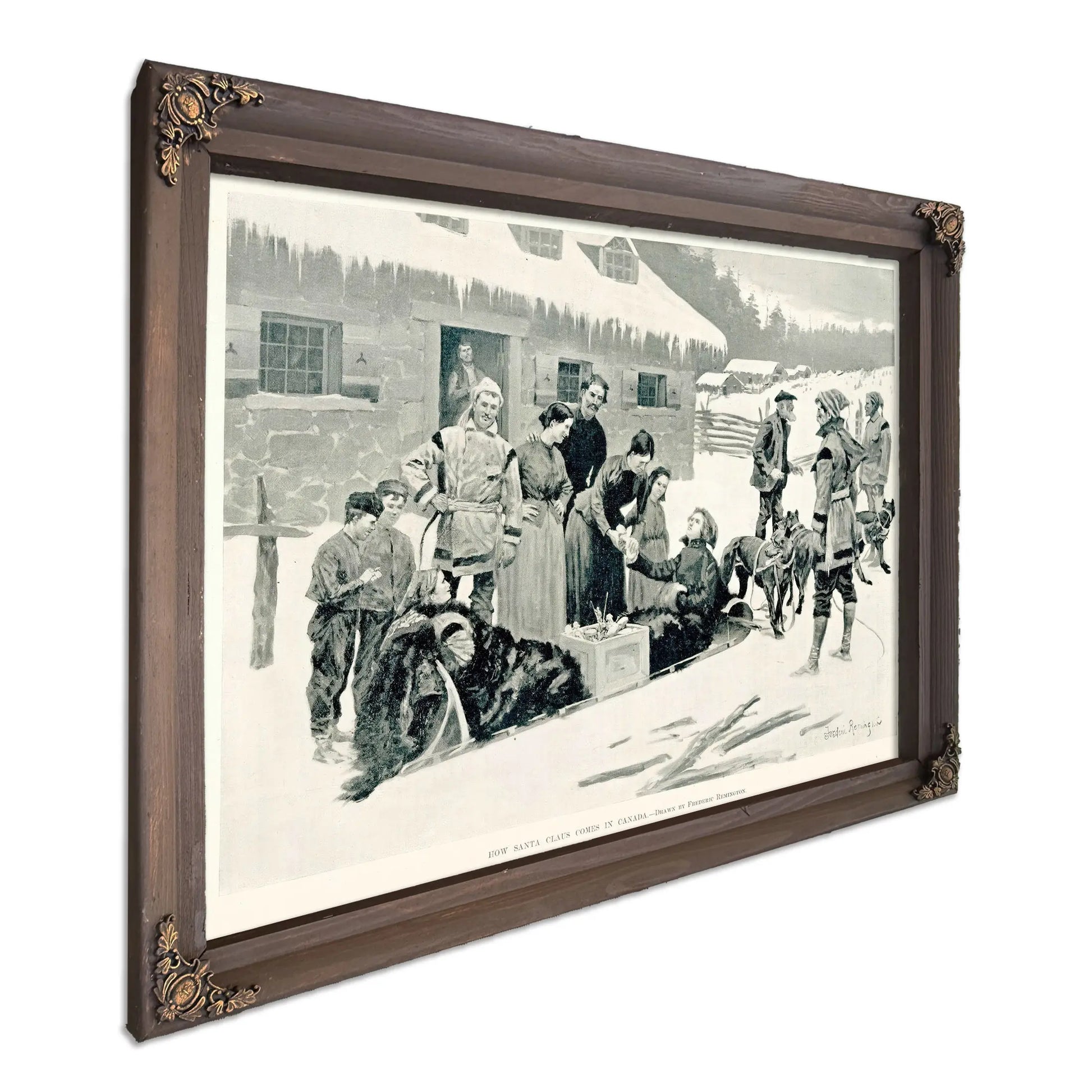 How Santa Claus Comes In Canadaa by Frederic Remington