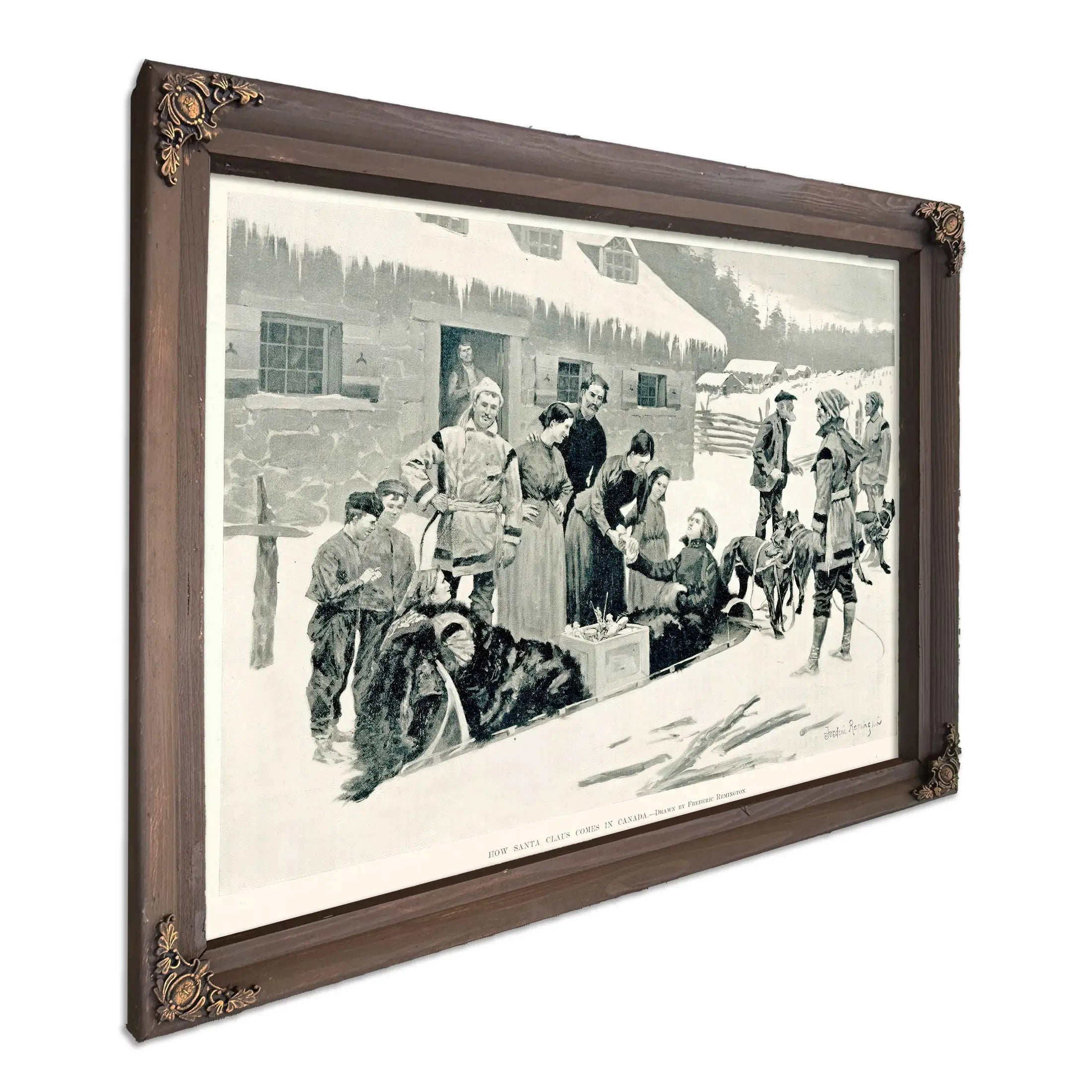 How Santa Claus Comes In Canadaa by Frederic Remington