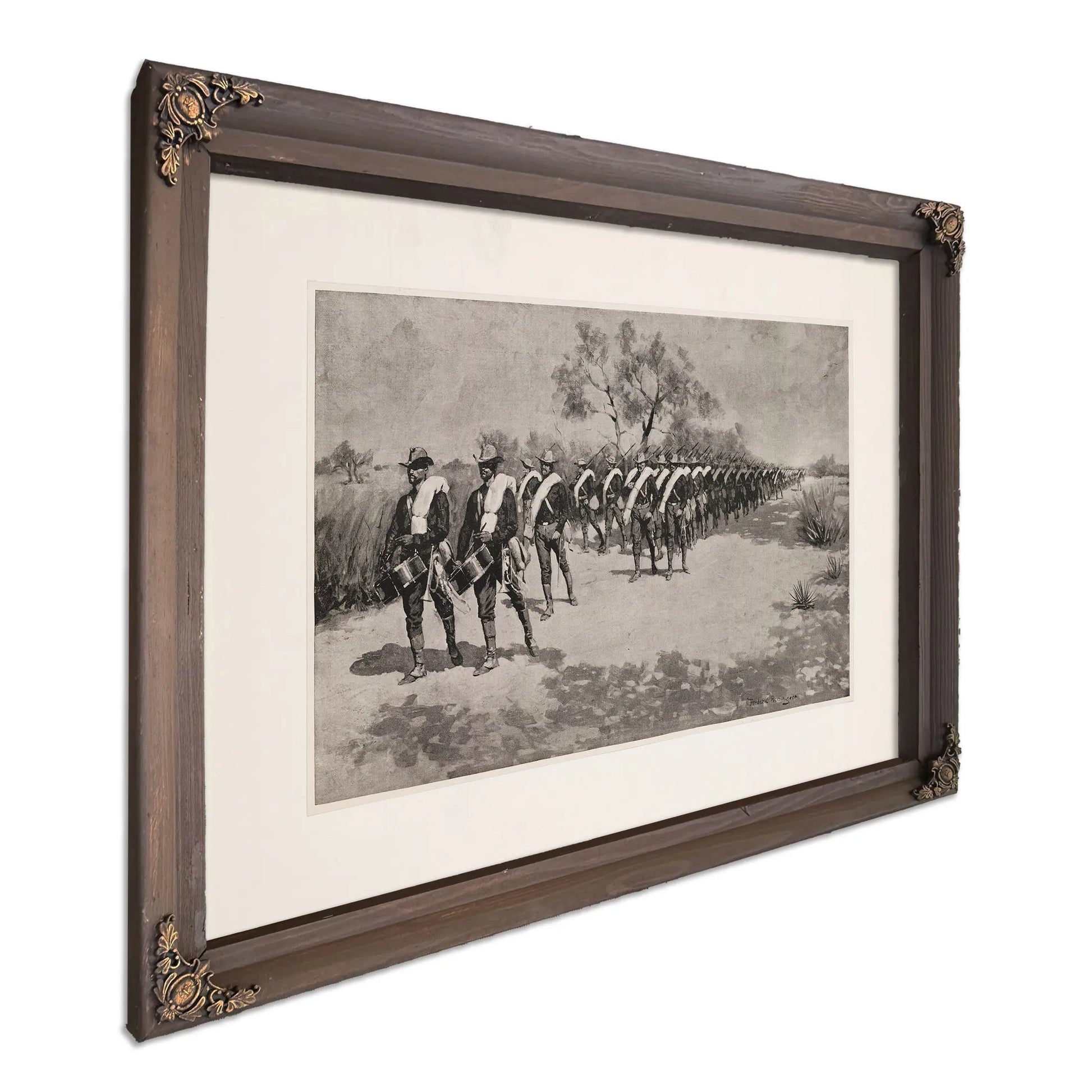 A Practice March In Texas by Frederic Remington