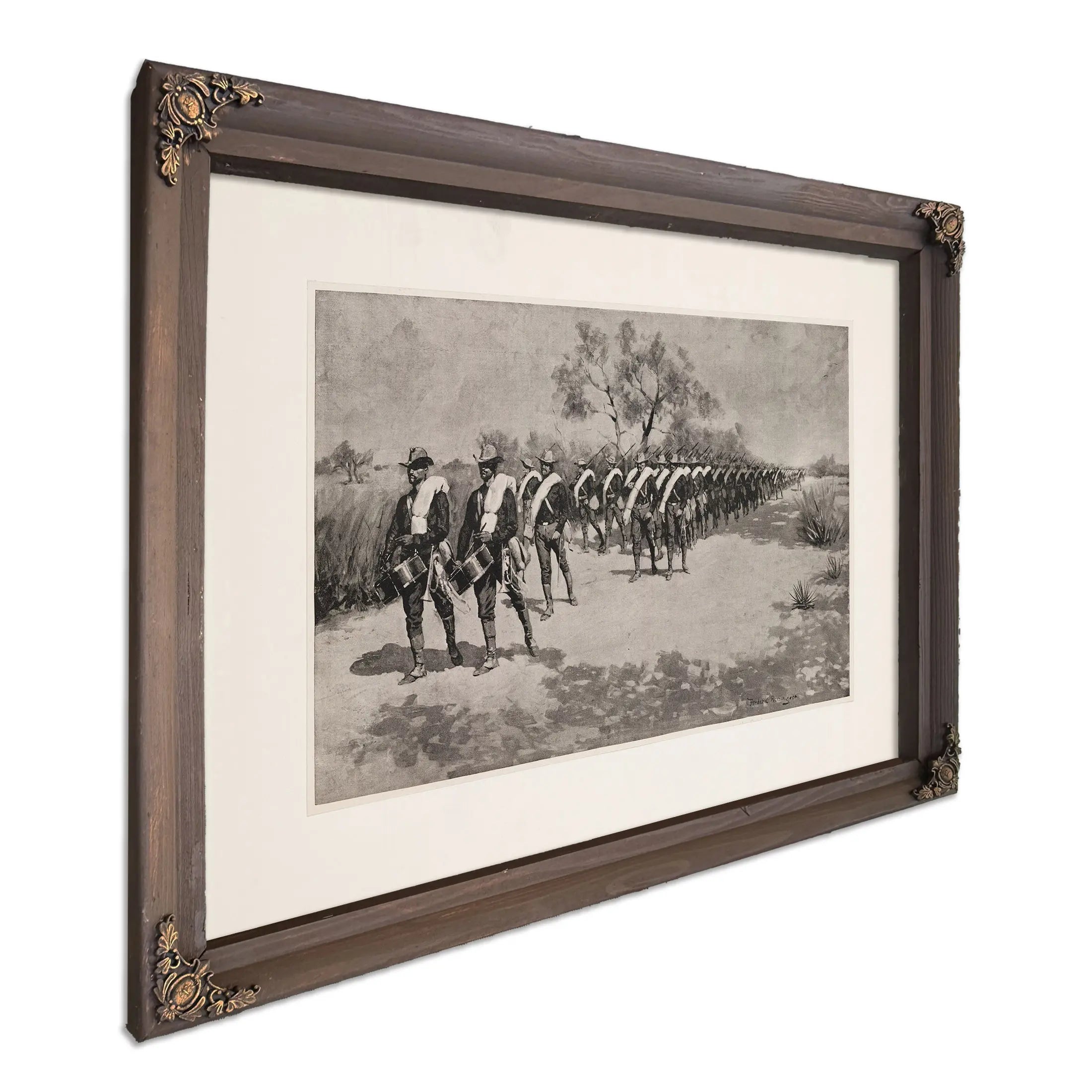 A Practice March In Texas by Frederic Remington