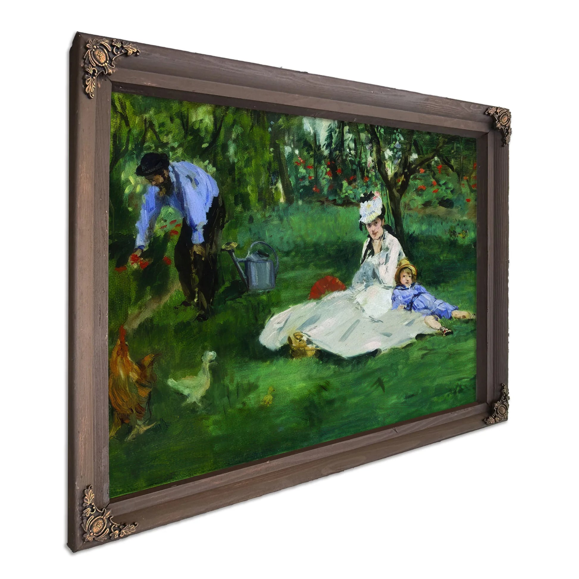 E Douard Manet The Monet Family In Their Garden At Argenteuil By Edouard Manet Fine Art Print