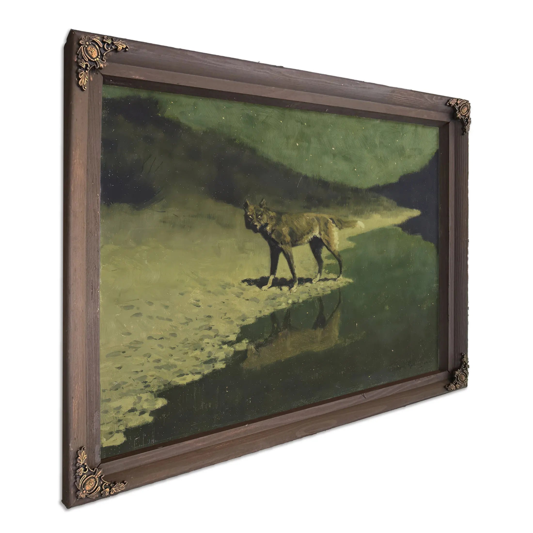 Moonlight Wolf C by Frederic Remington