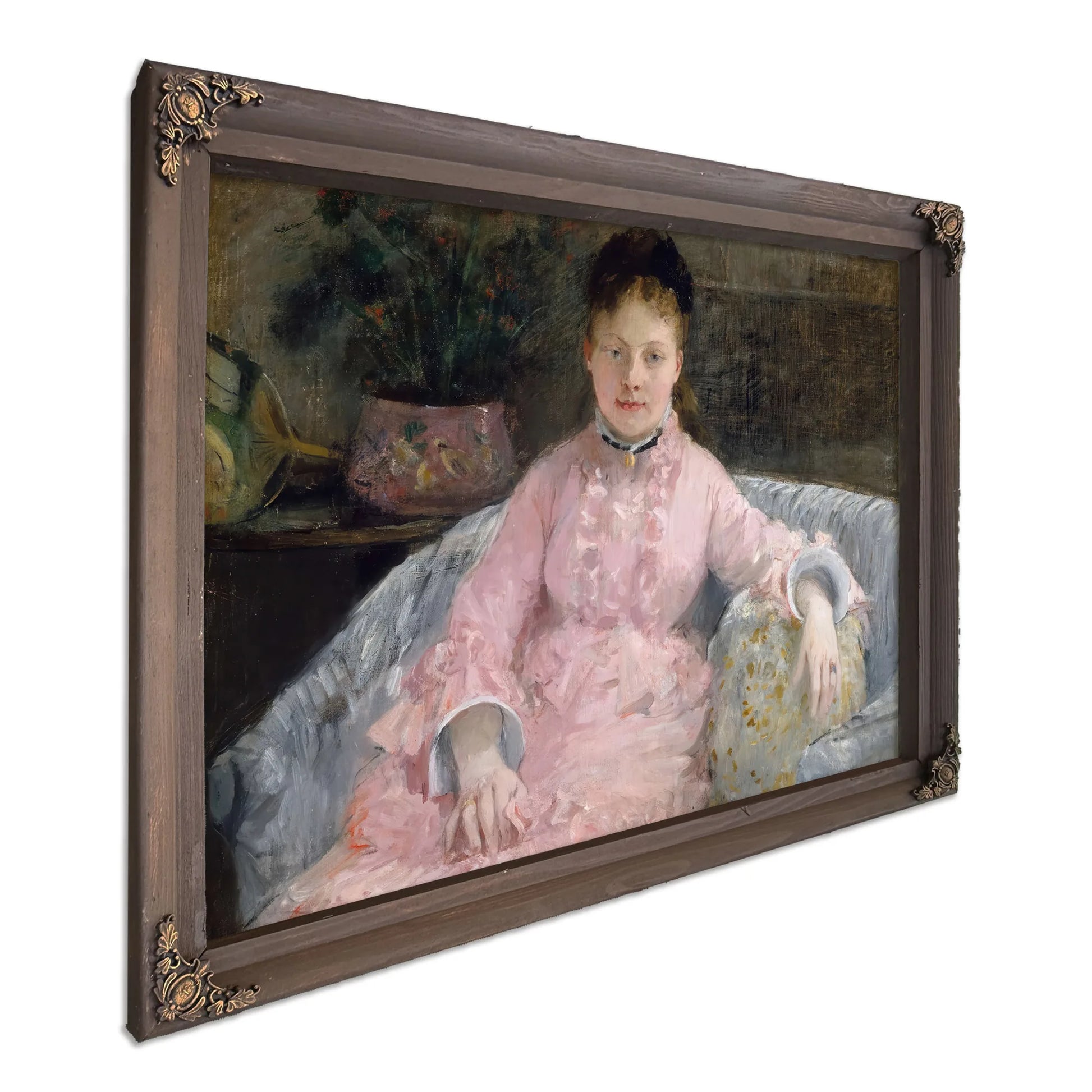 The Pink Dress Albertie Marguerite Carre Later Madame Ferdinand Henri Himmes by Berthe Morisot Fine Art Print