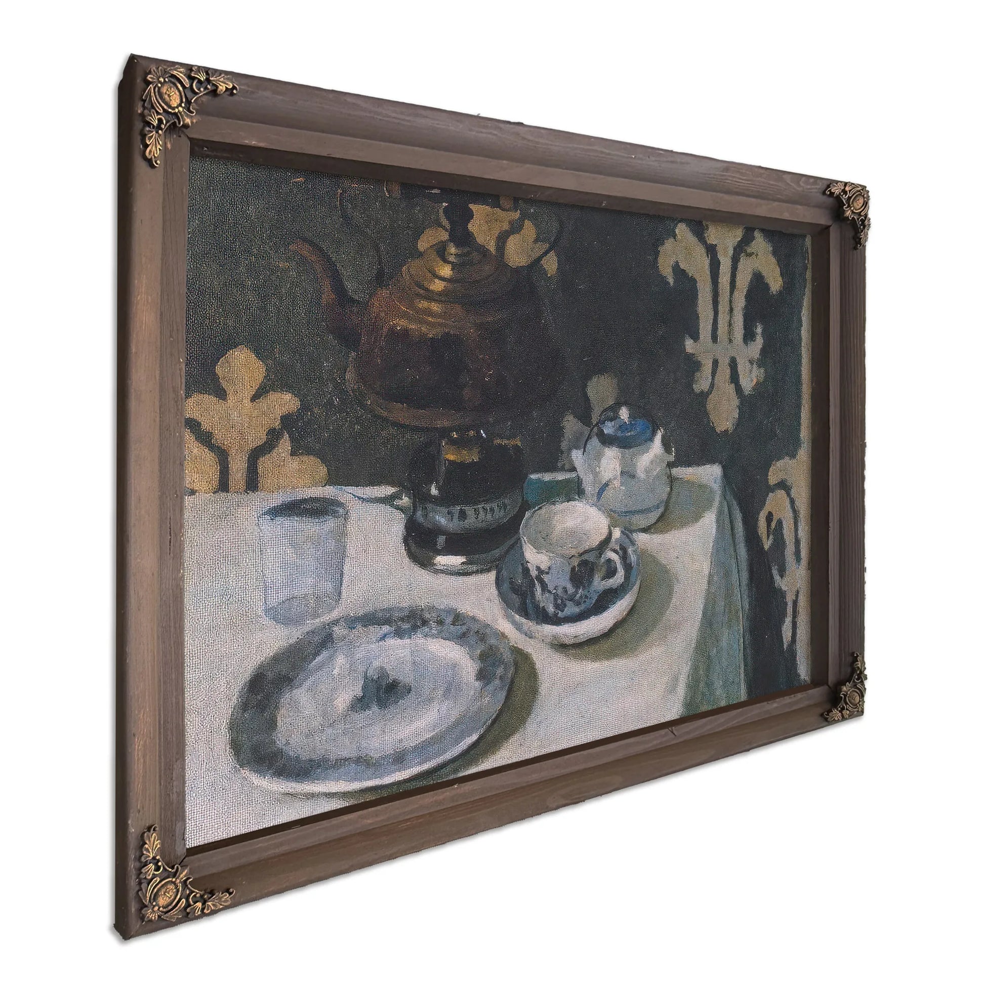 Still Life With Blue And White Porcelain Tea Set By Paula Modersohn Becker Fine Art Print