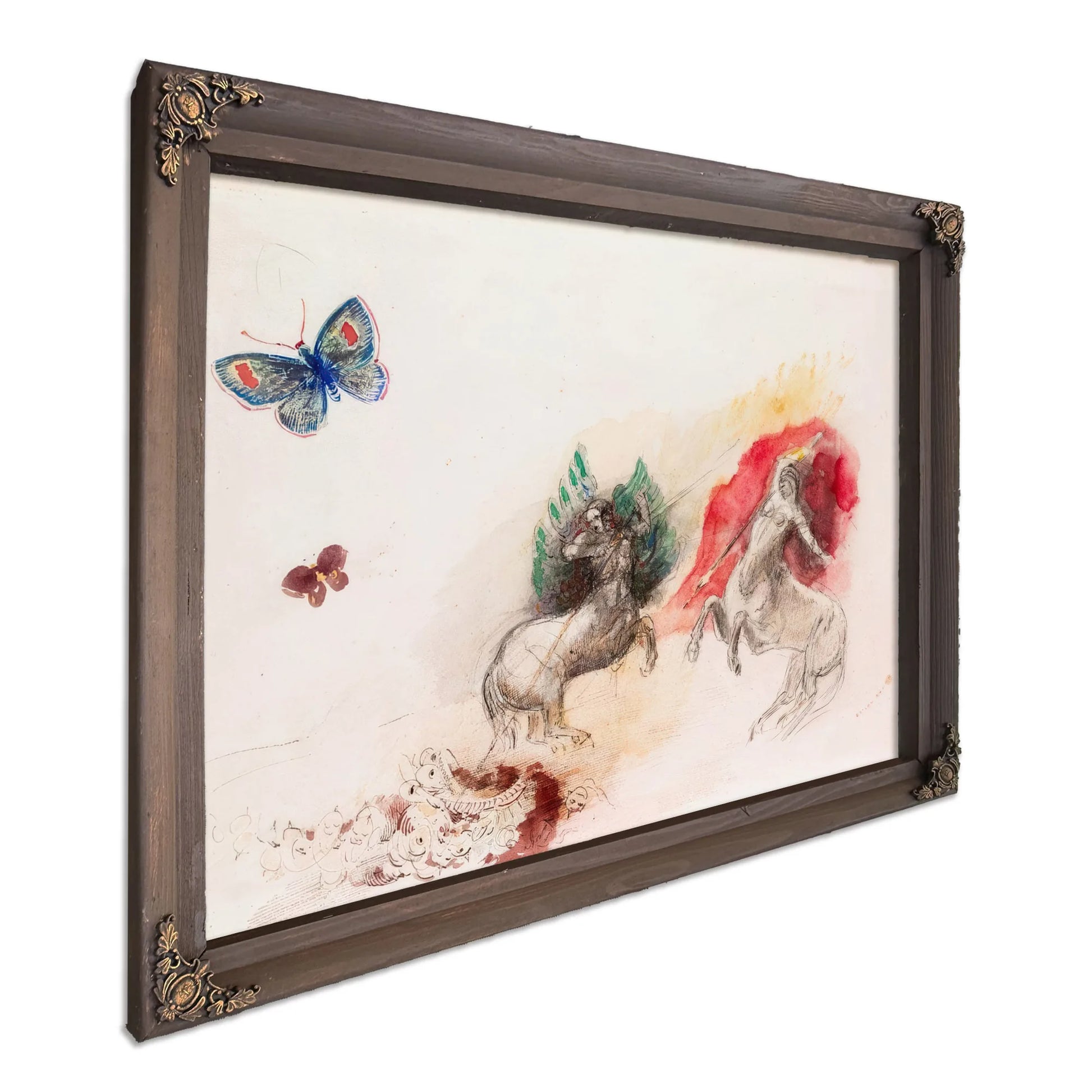 Fight Of The Centaurs By Odilon Redon Fine Art Print