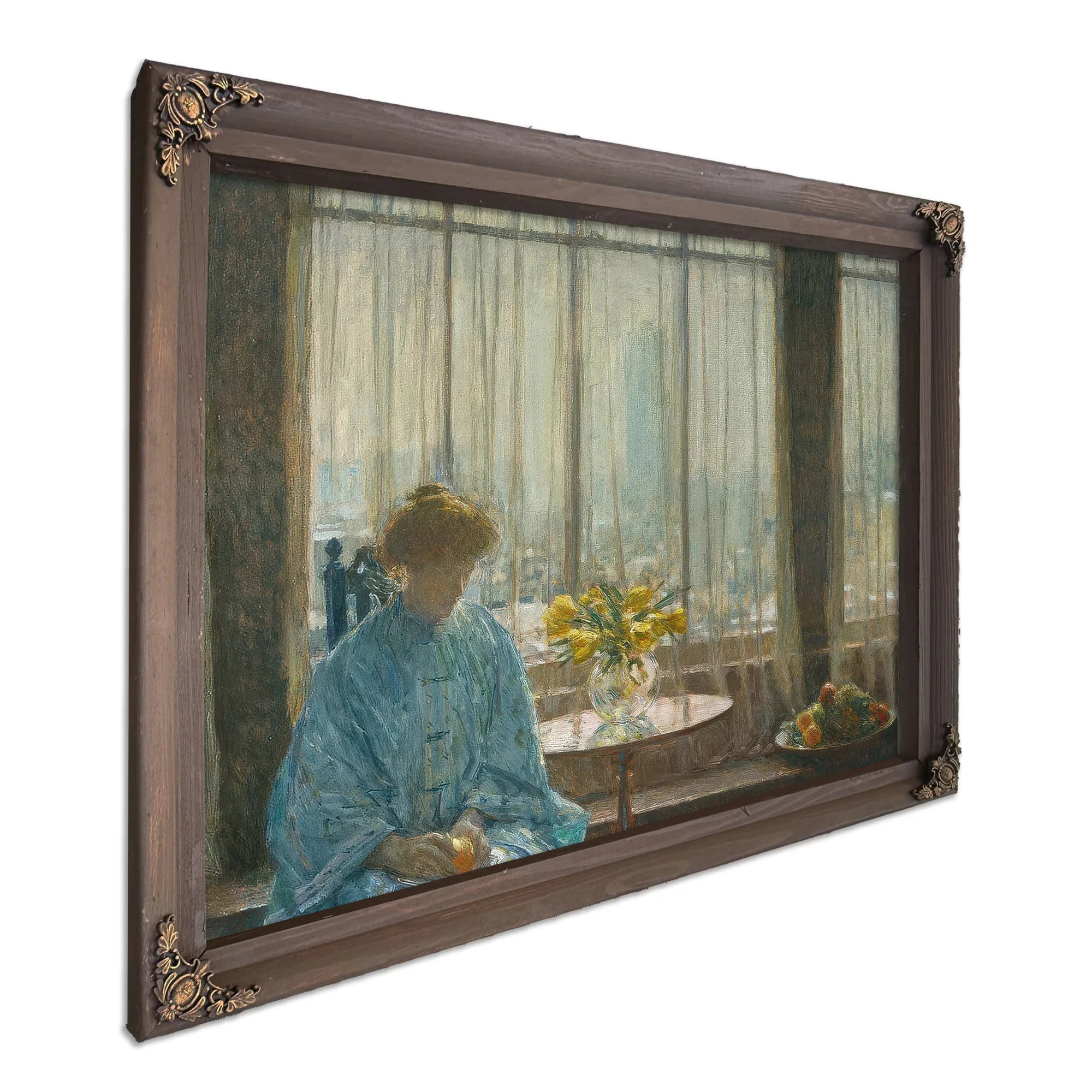The Breakfast Room Winter Morning By Childe Hassam Fine Art Print