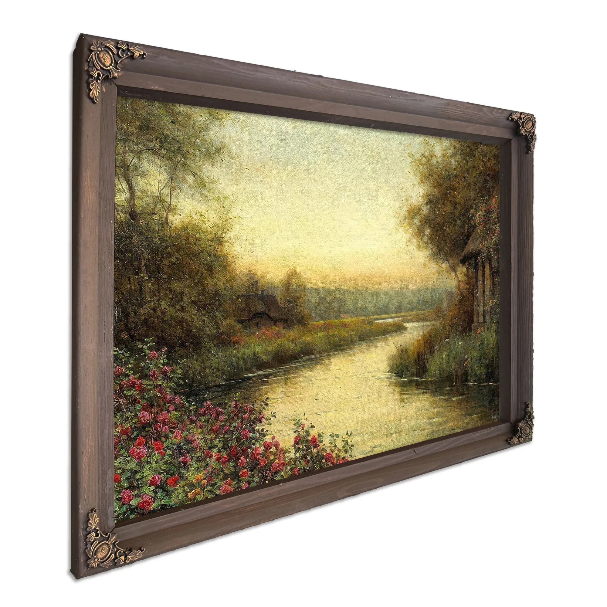 A Tranquil River Landscape By Louis Aston Knight Fine Art Print