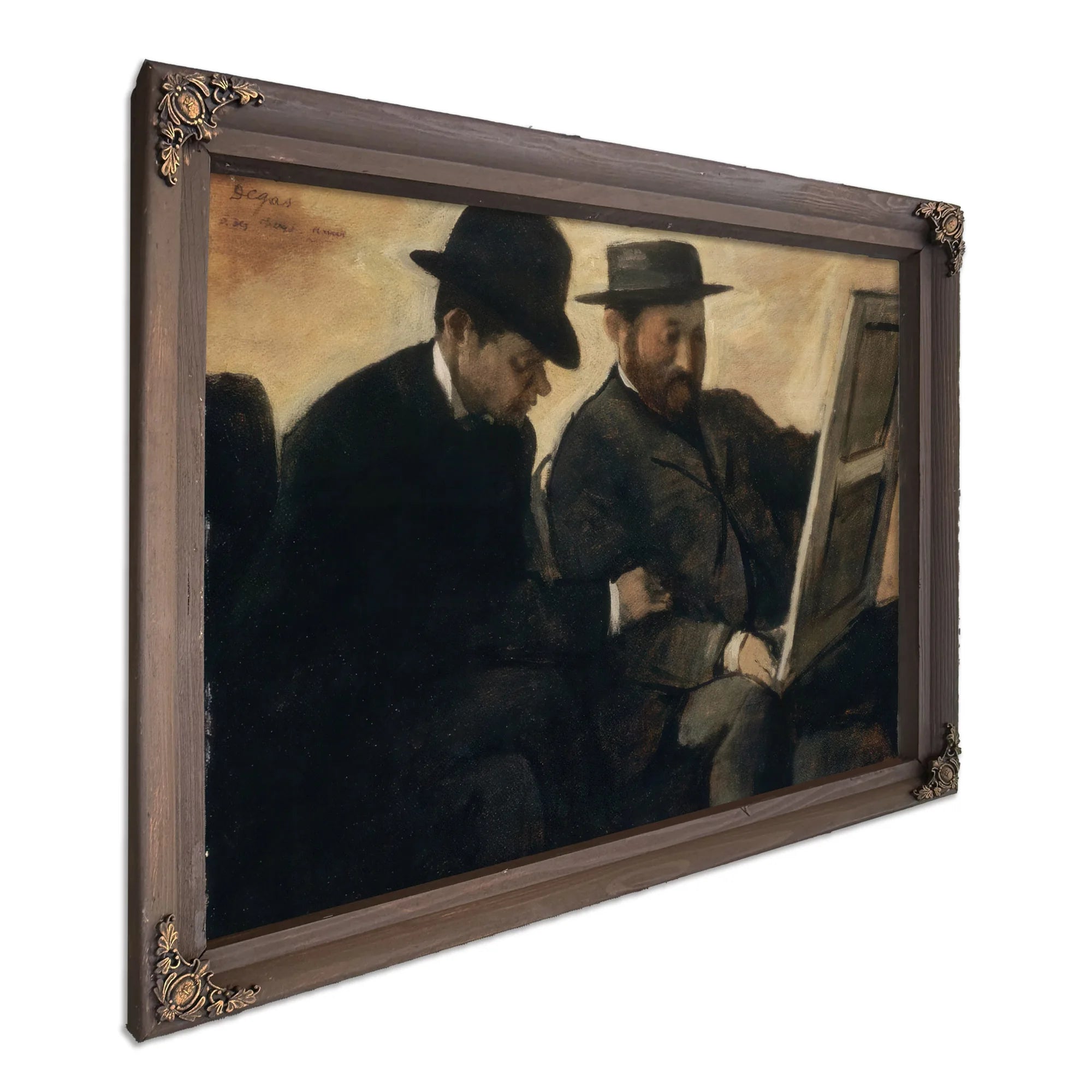Paul Lafond And Alphonse Cherfils Examining A Painting By Edgar Degas Fine Art Print
