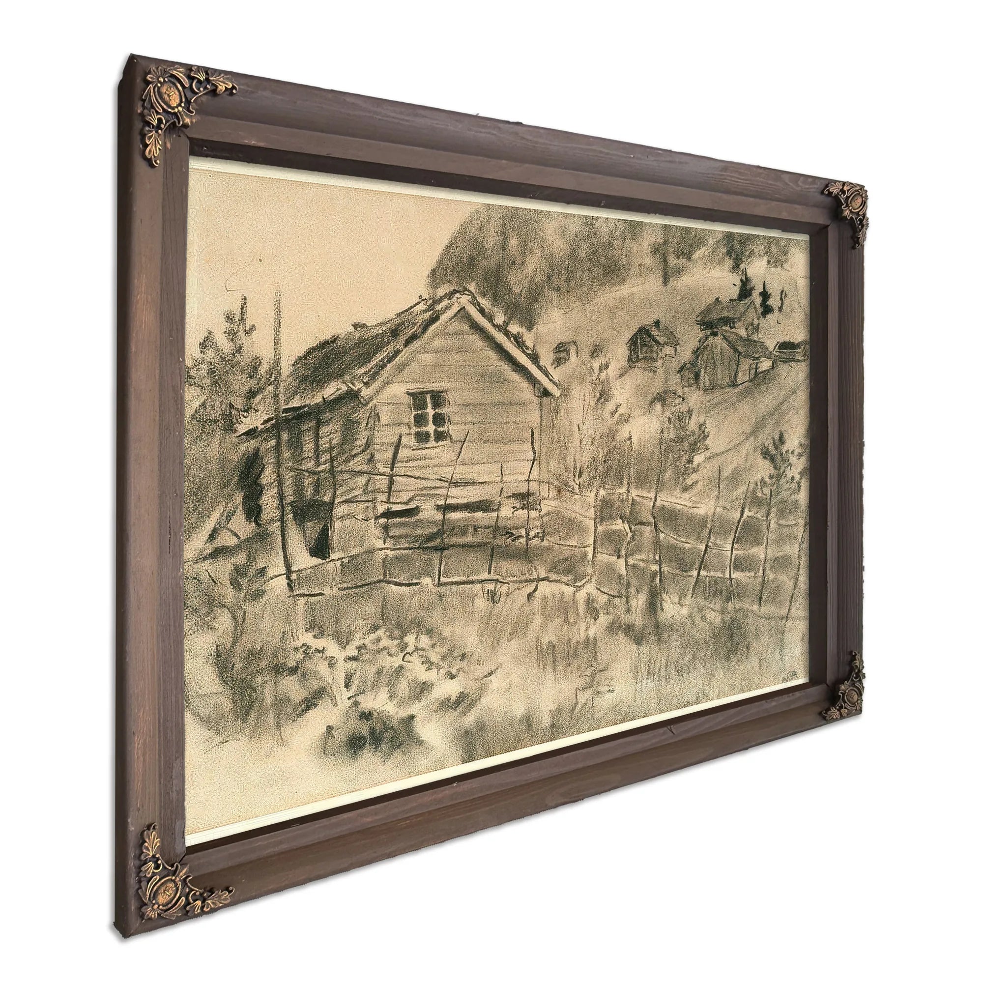 Landscape With Hay Rack And House By Nicolai Astrup Fine Art Print