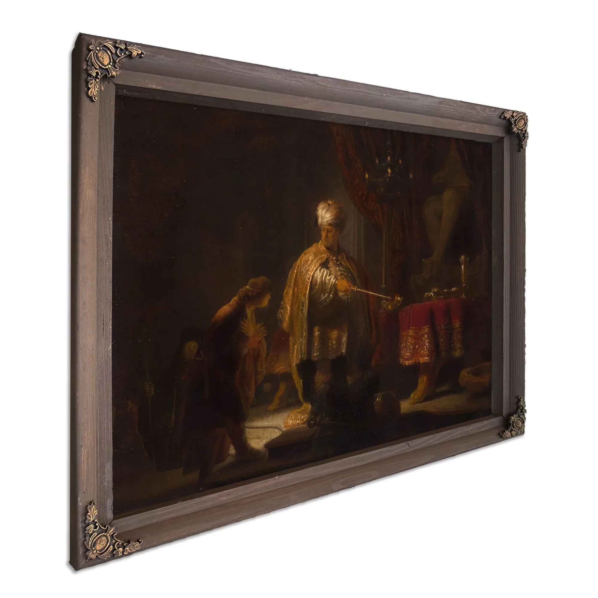 Danieland Cyrus Before The Idol Bel By Rembrandt Fine Art Print