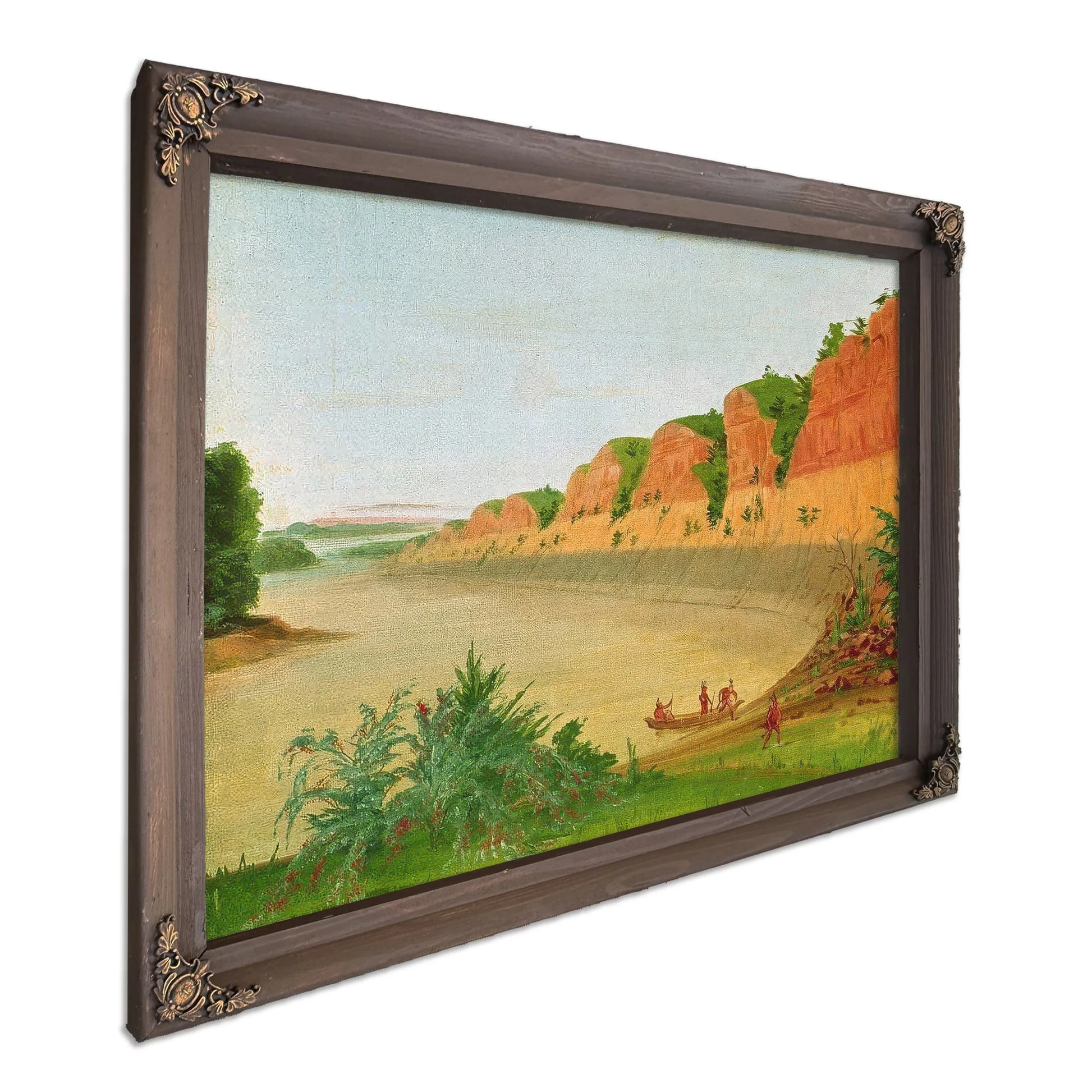 South Side Of Buffalo Island, Showing Buffalo Berries In The Foreground By George Catlin Fine Art Print
