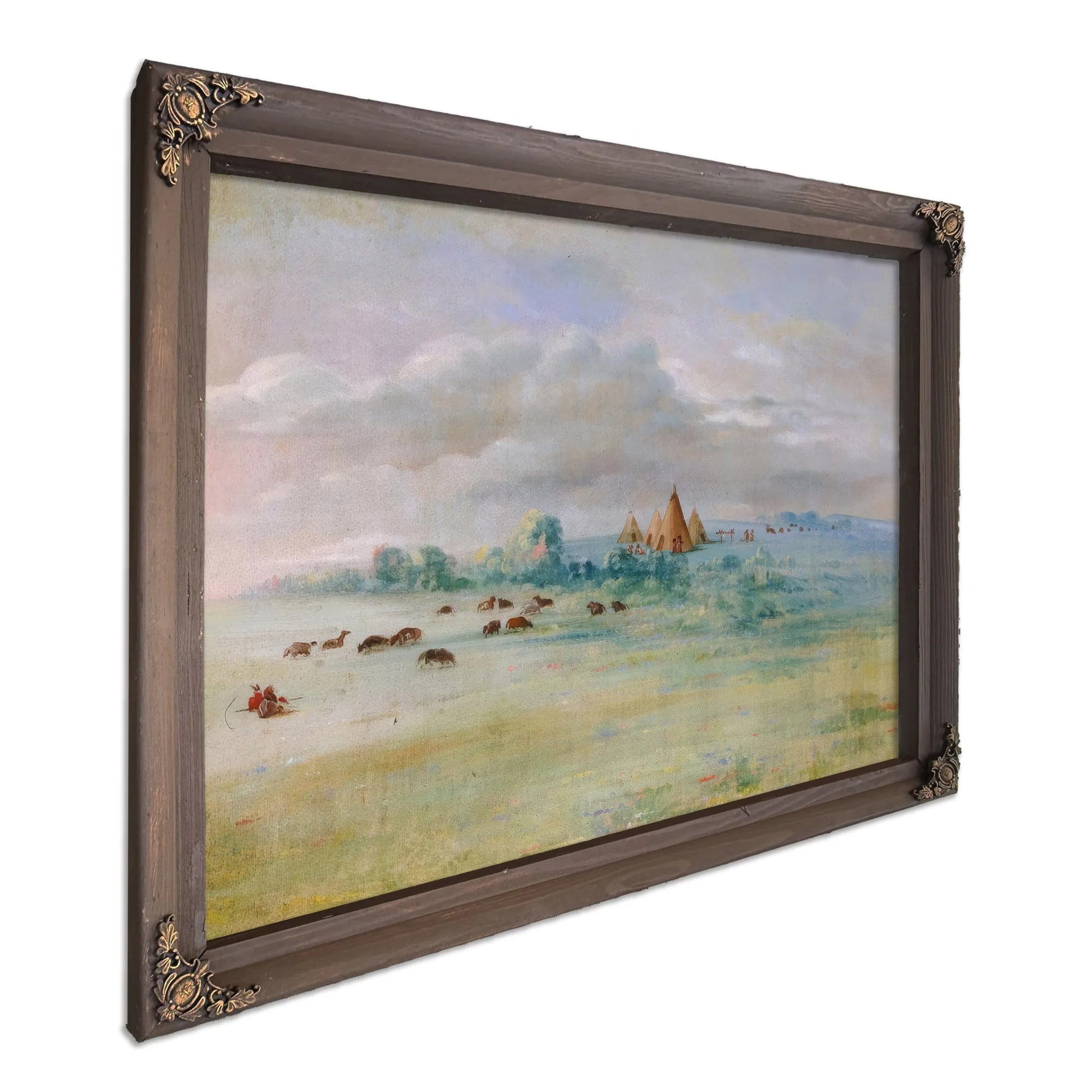Sioux Village, Lake Calhoun, Near Fort Snelling By George Catlin Fine Art Print