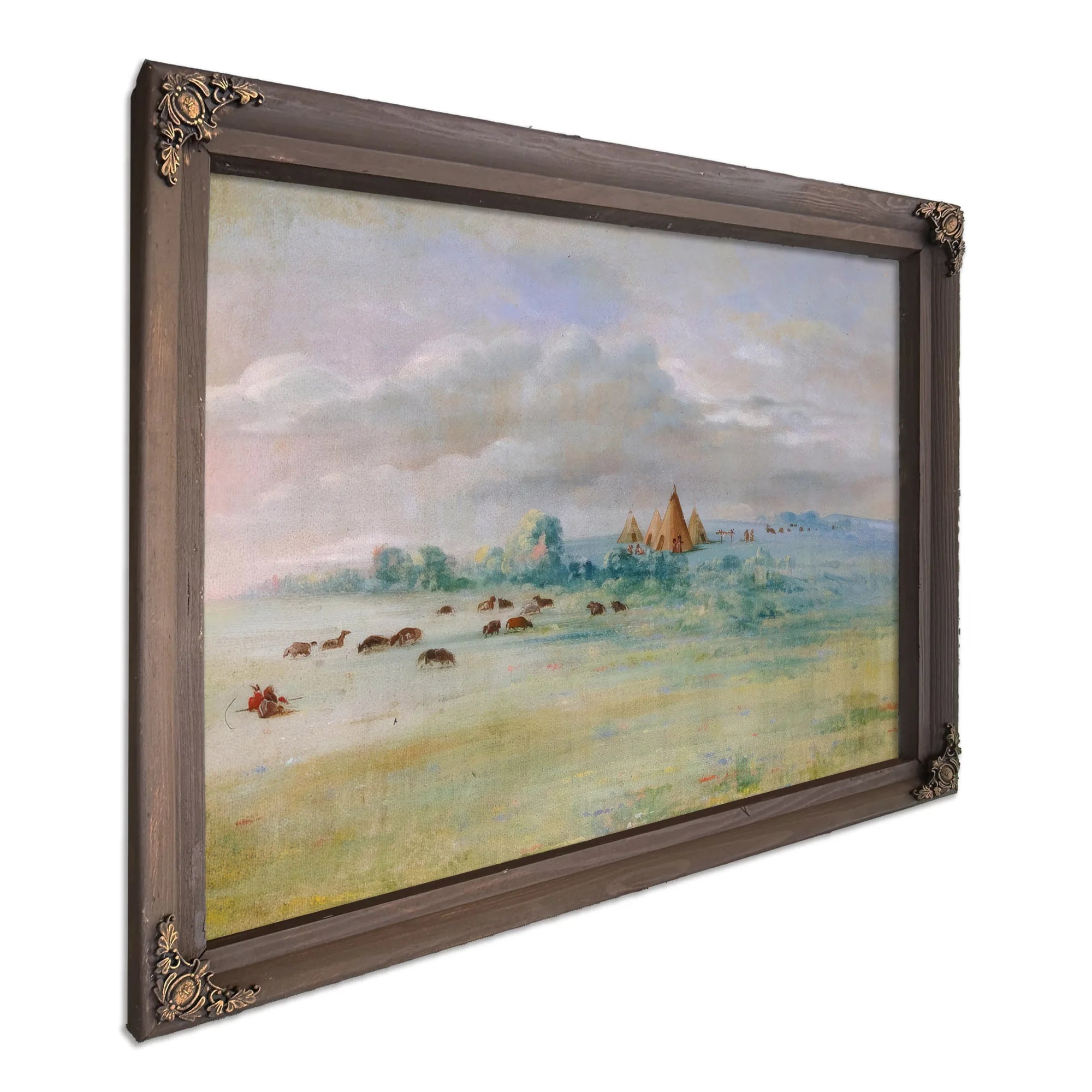 Sioux Village, Lake Calhoun, Near Fort Snelling By George Catlin Fine Art Print