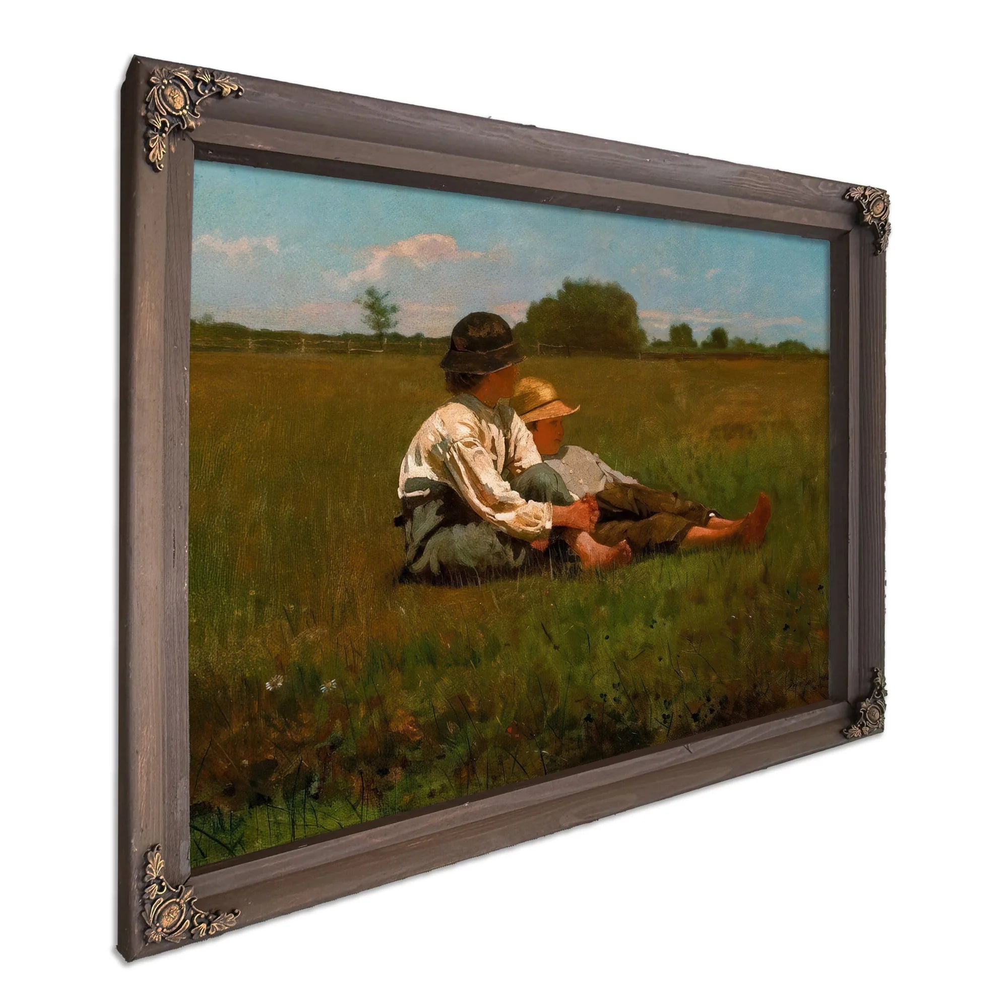 Boys In A Pasture By Winslow Homer Fine Art Print