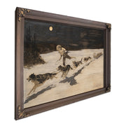 Huskie Dogs On The Frozen Highway Talking Musquash by Frederic Remington
