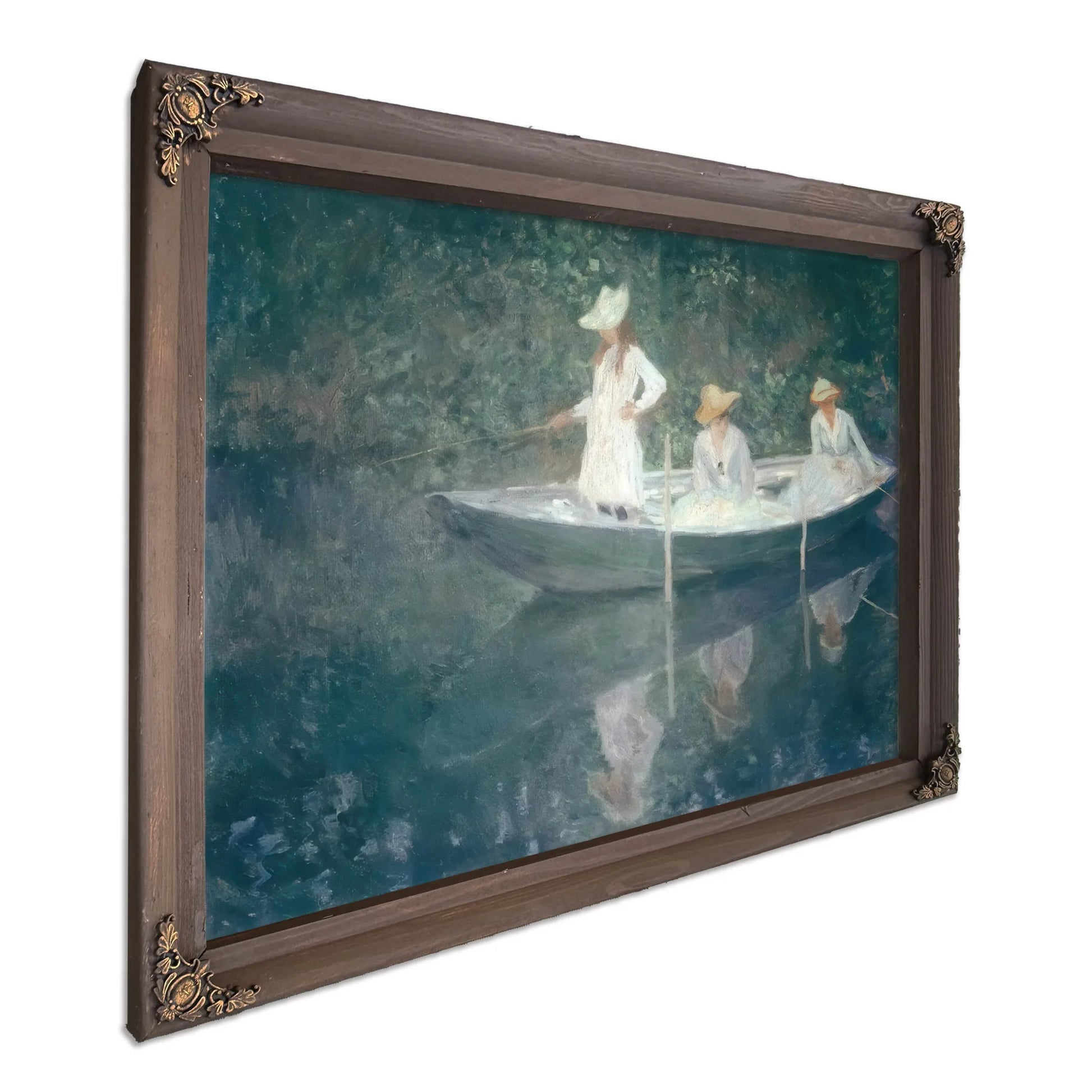 In The Boat By Claude Monet Fine Art Print