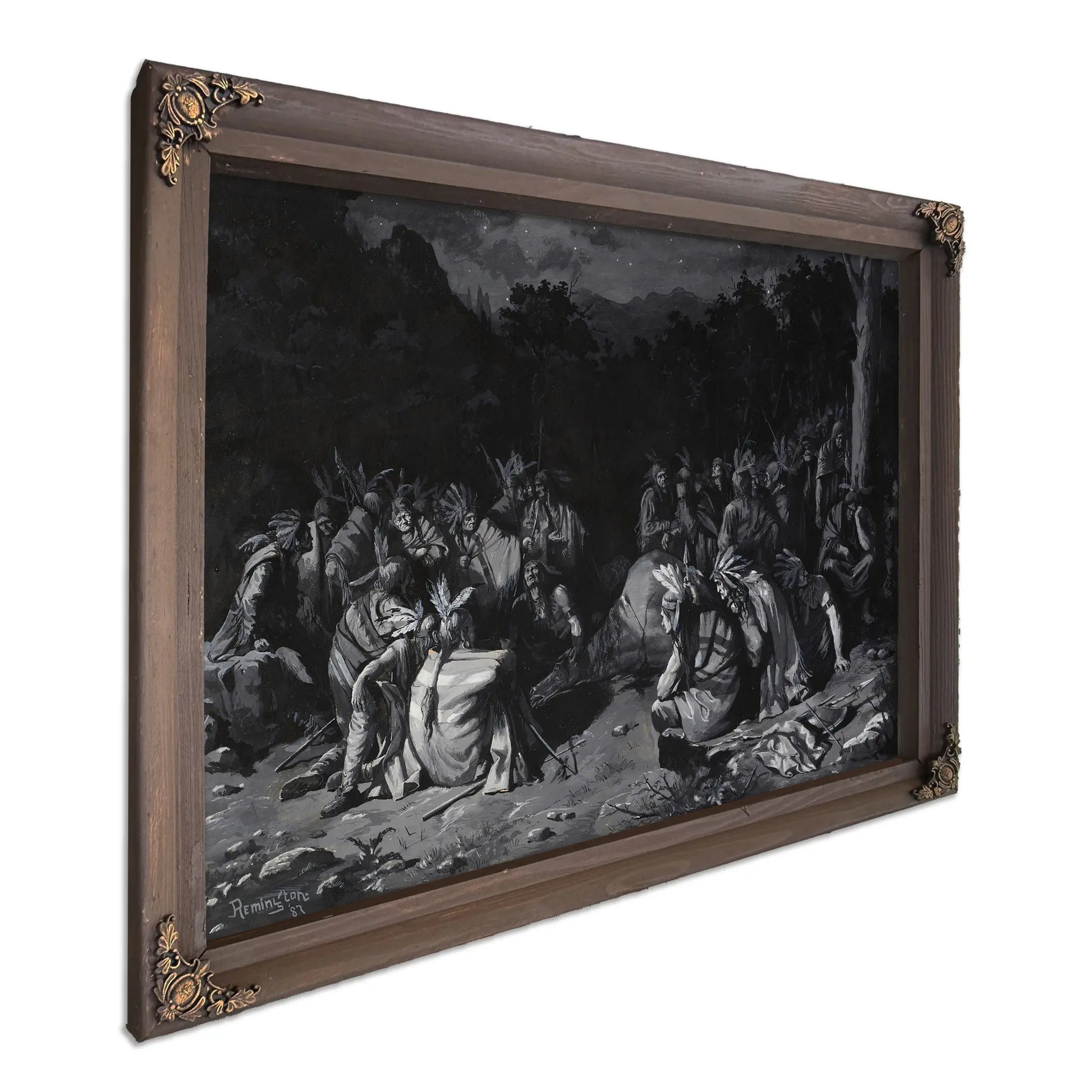 Indian Gathering by Frederic Remington