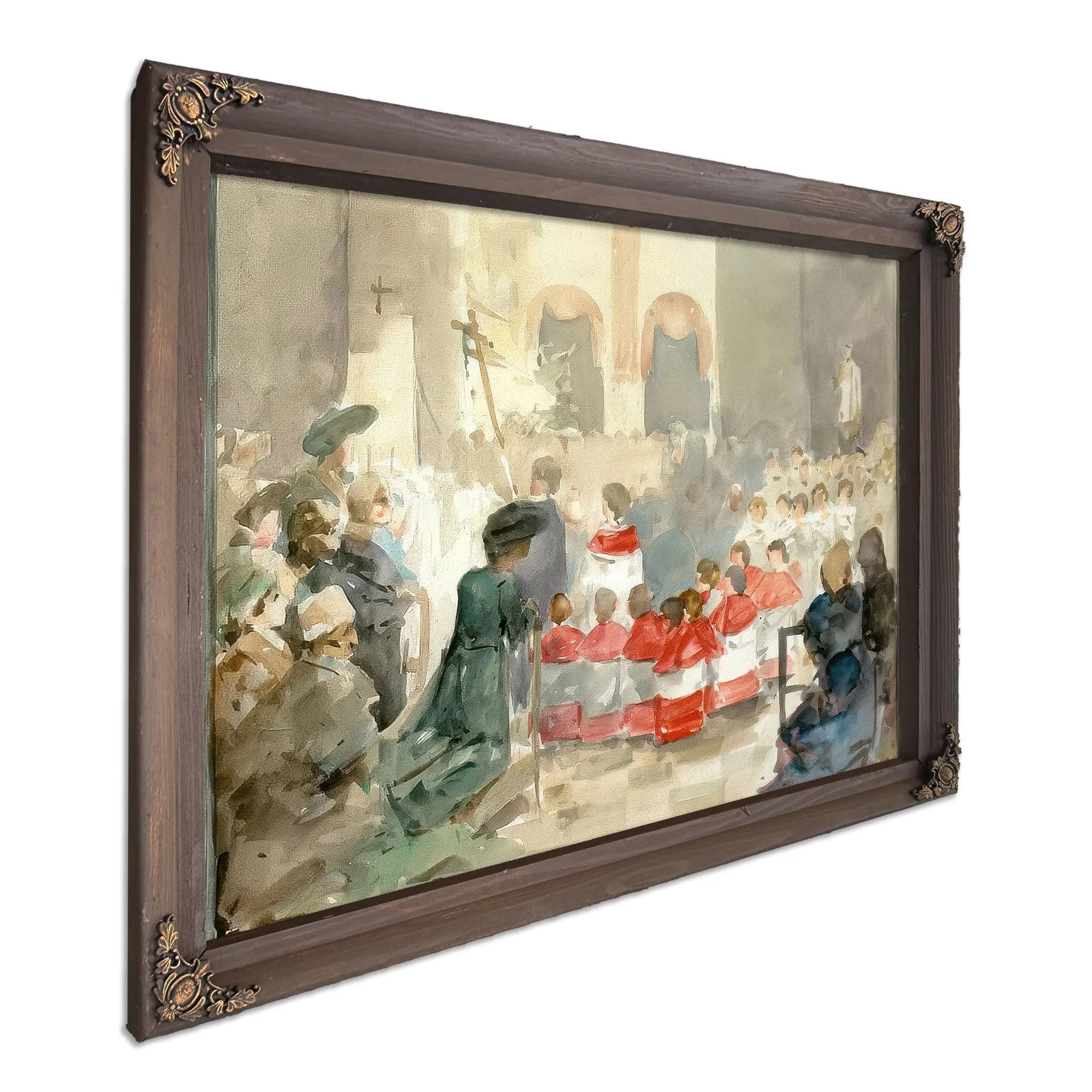 Choirboys At The Petrove Church By Alphonse Mucha Fine Art Print