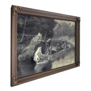 Pitched It Sheer Into The Riverwhere It Still Is Seen In The Summer  by Frederic Remington