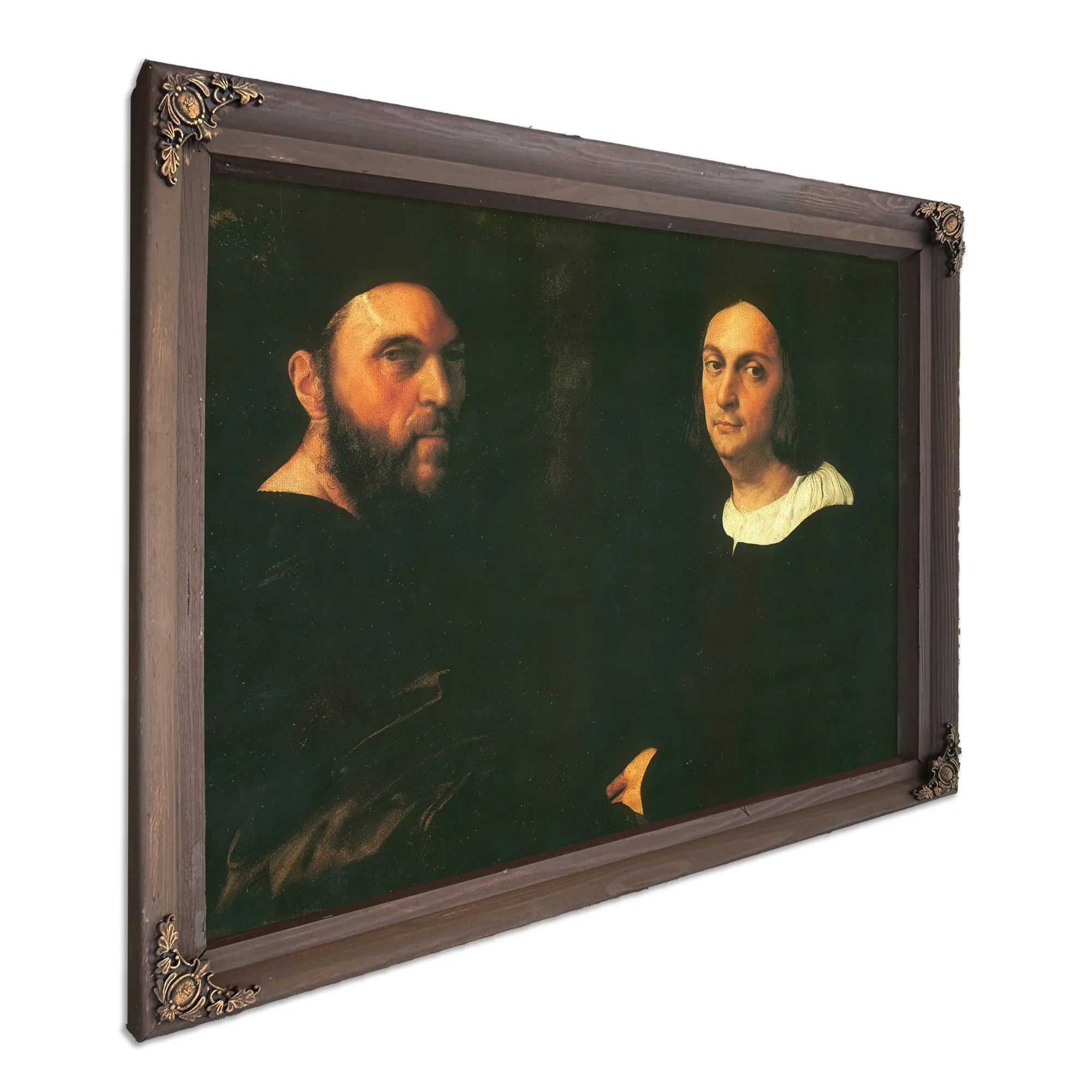 Double Portrait Of Andrea Navgero And Agostino Beazzano By Raphael Fine Art Print