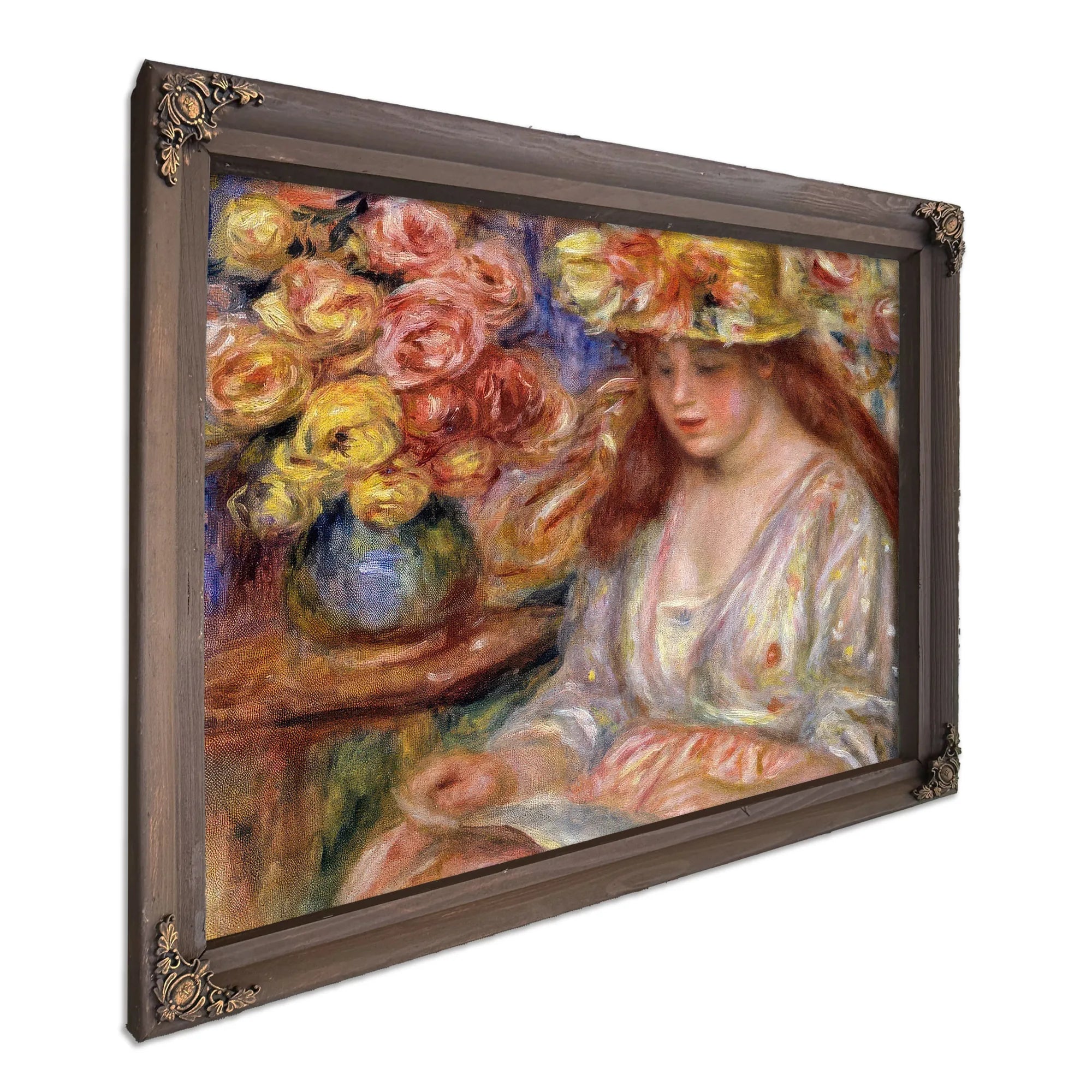 Woman Reading By Pierre August Renoir Fine Art Print