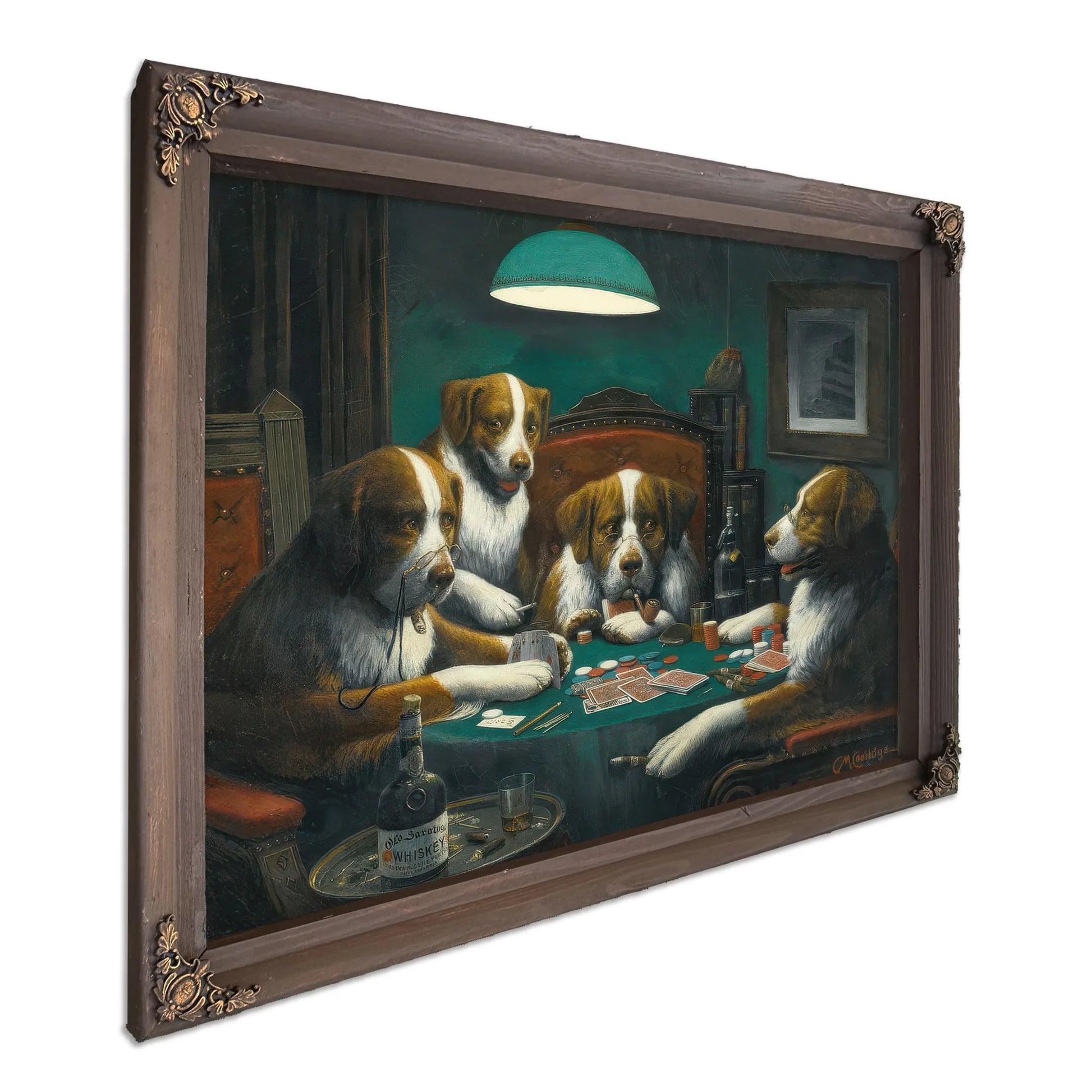 Poker Game By Cassius Coolidge Fine Art Print