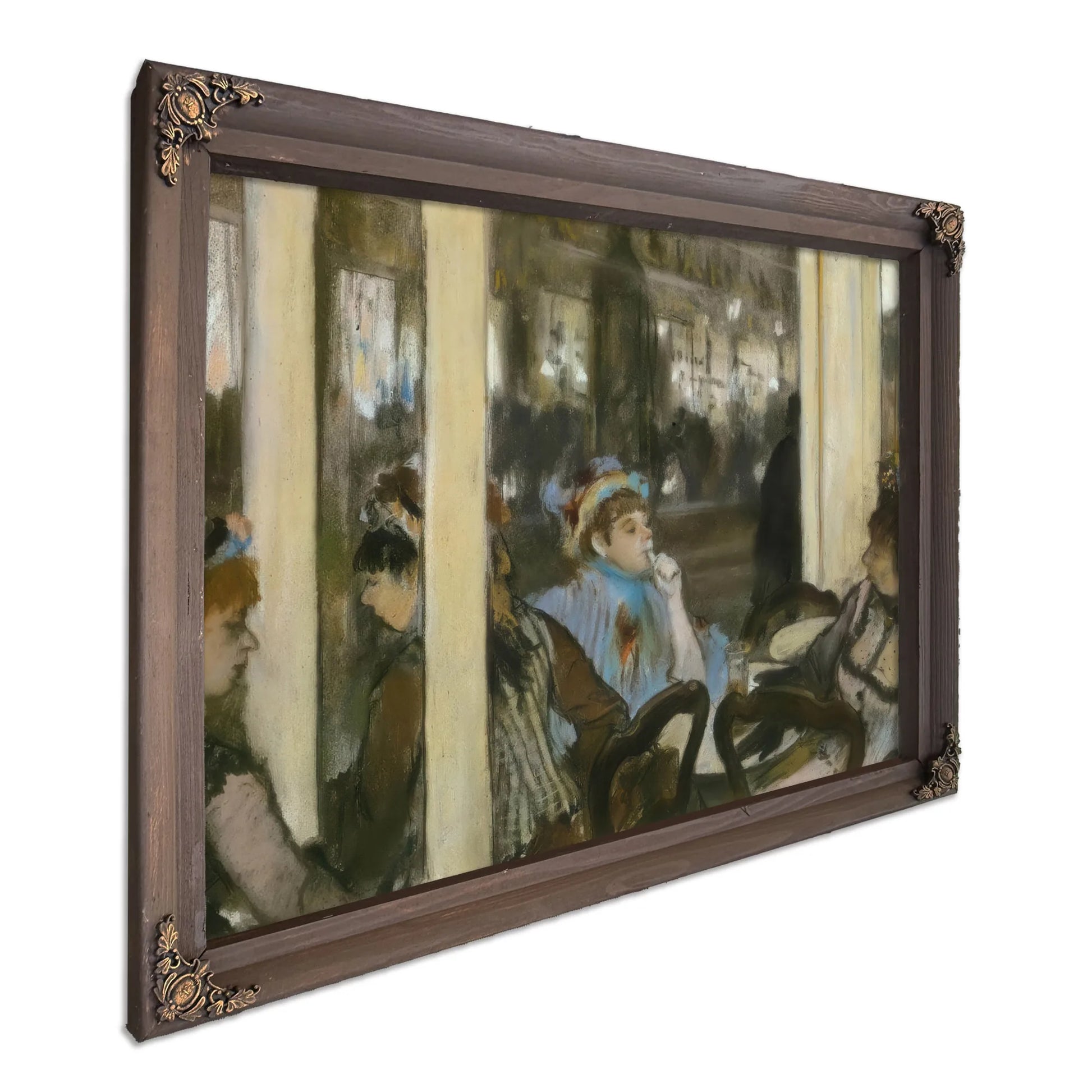 Women In Front Of A Cafe By Edgar Degas Fine Art Print