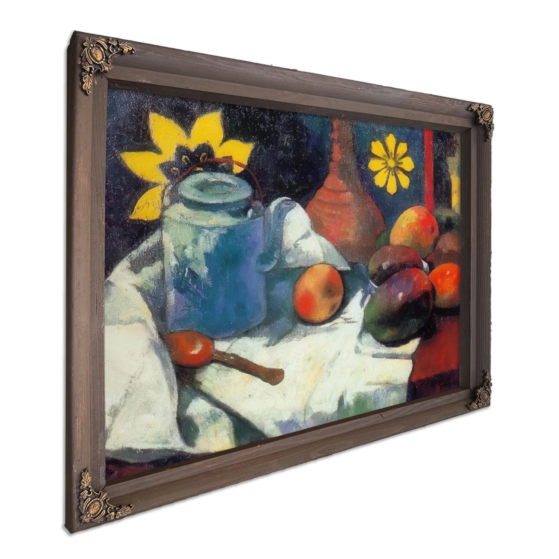 Teapot And Fruits By Paul Gauguin Fine Art Print