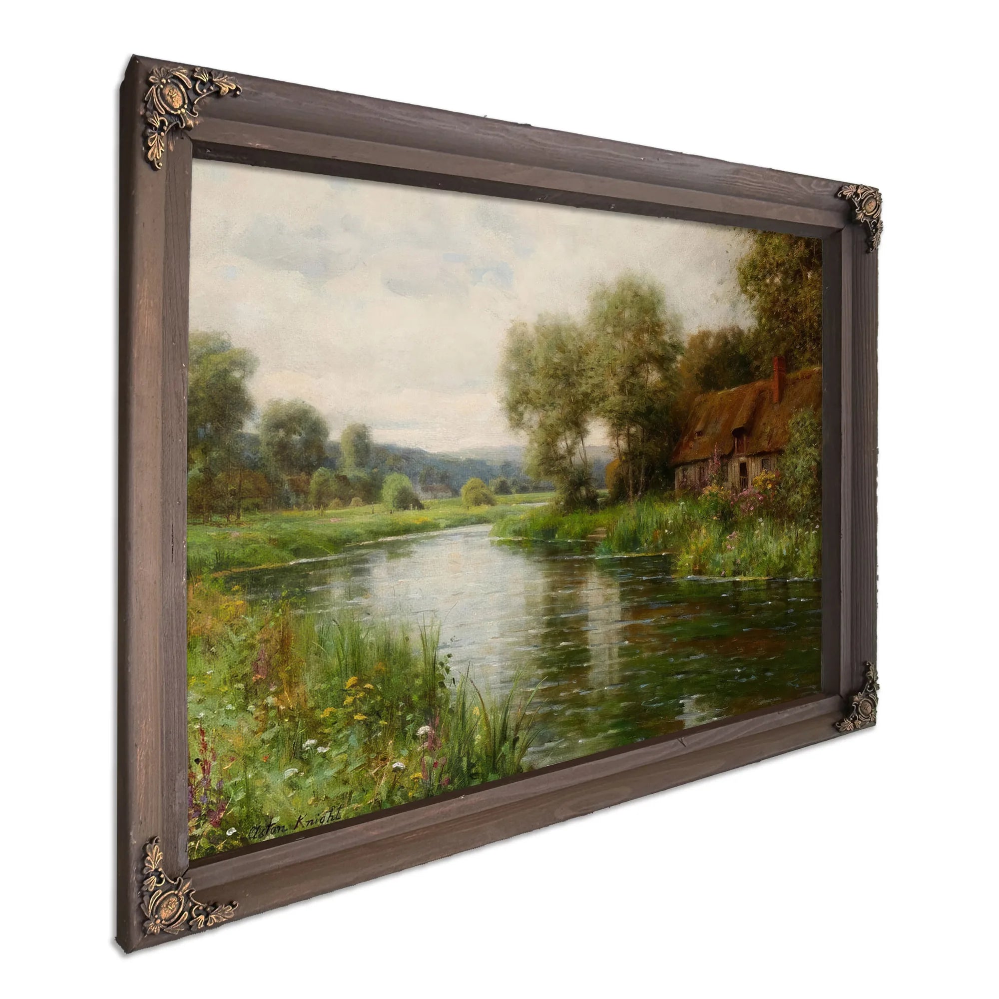 A View Of Risle Valley, Normandy By Louis Aston Knight Fine Art Print
