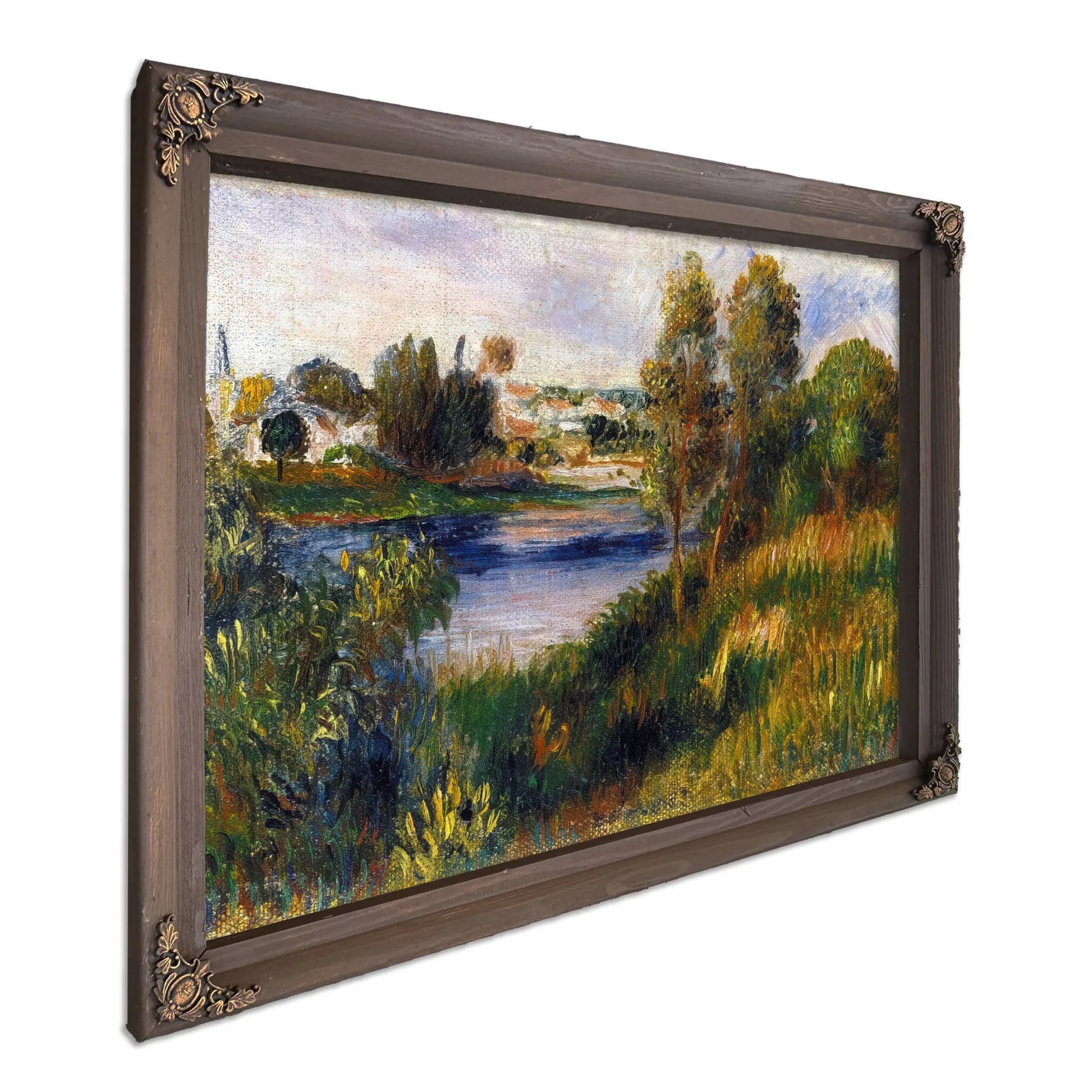 Landscape At Vetheuil By Pierre August Renoir Fine Art Print