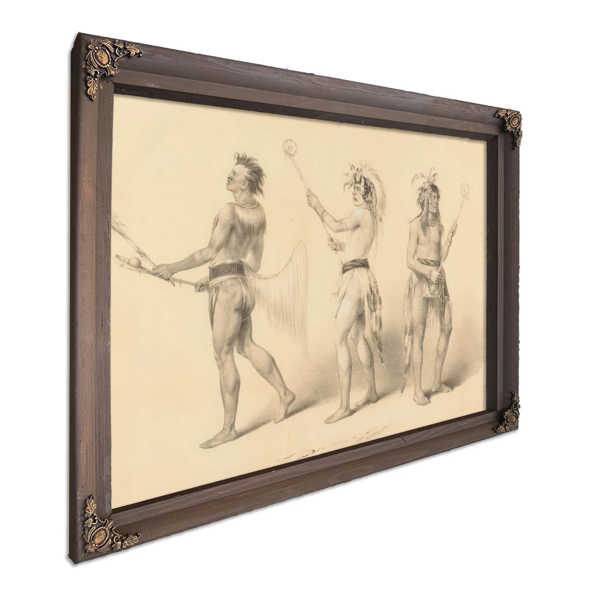 Ballplayers No. 21 By George Catlin Fine Art Print