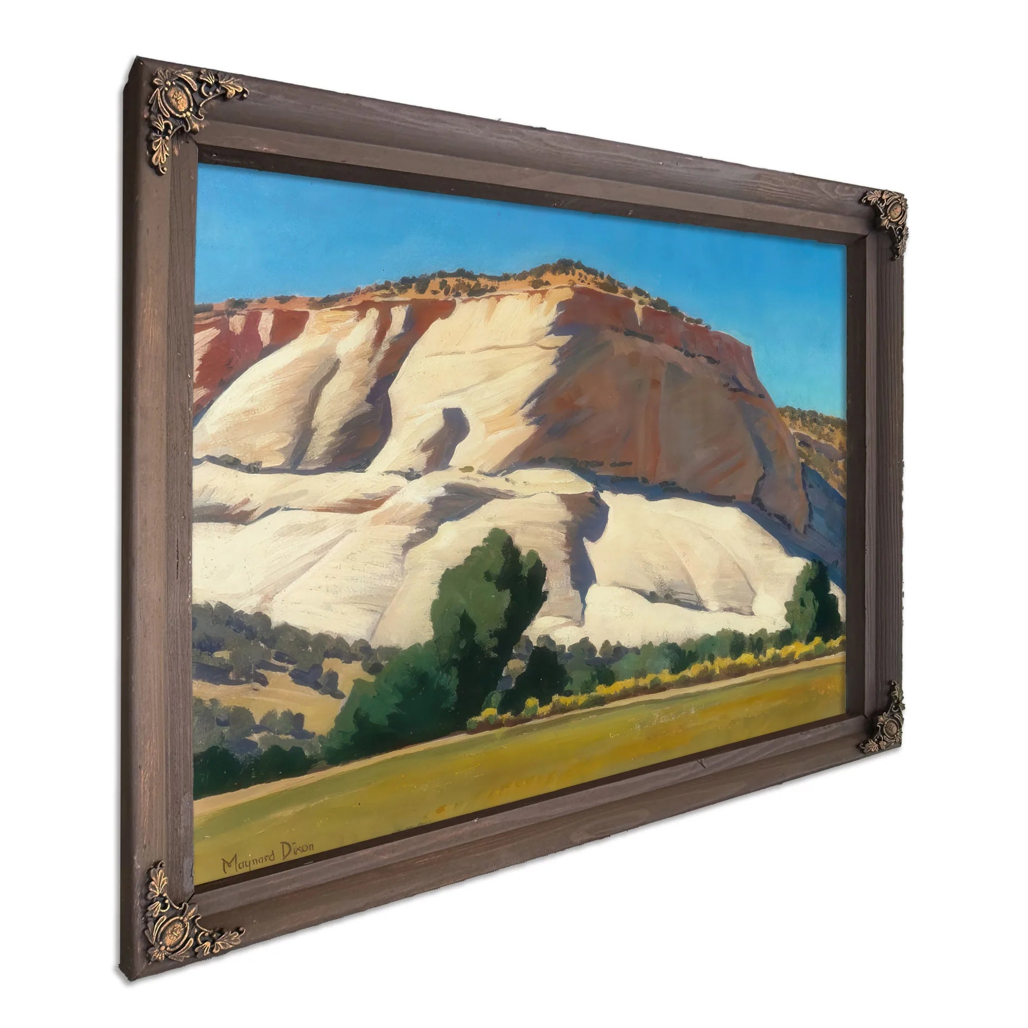 White Butte And Meadow By Maynard Dixon Fine Art Print