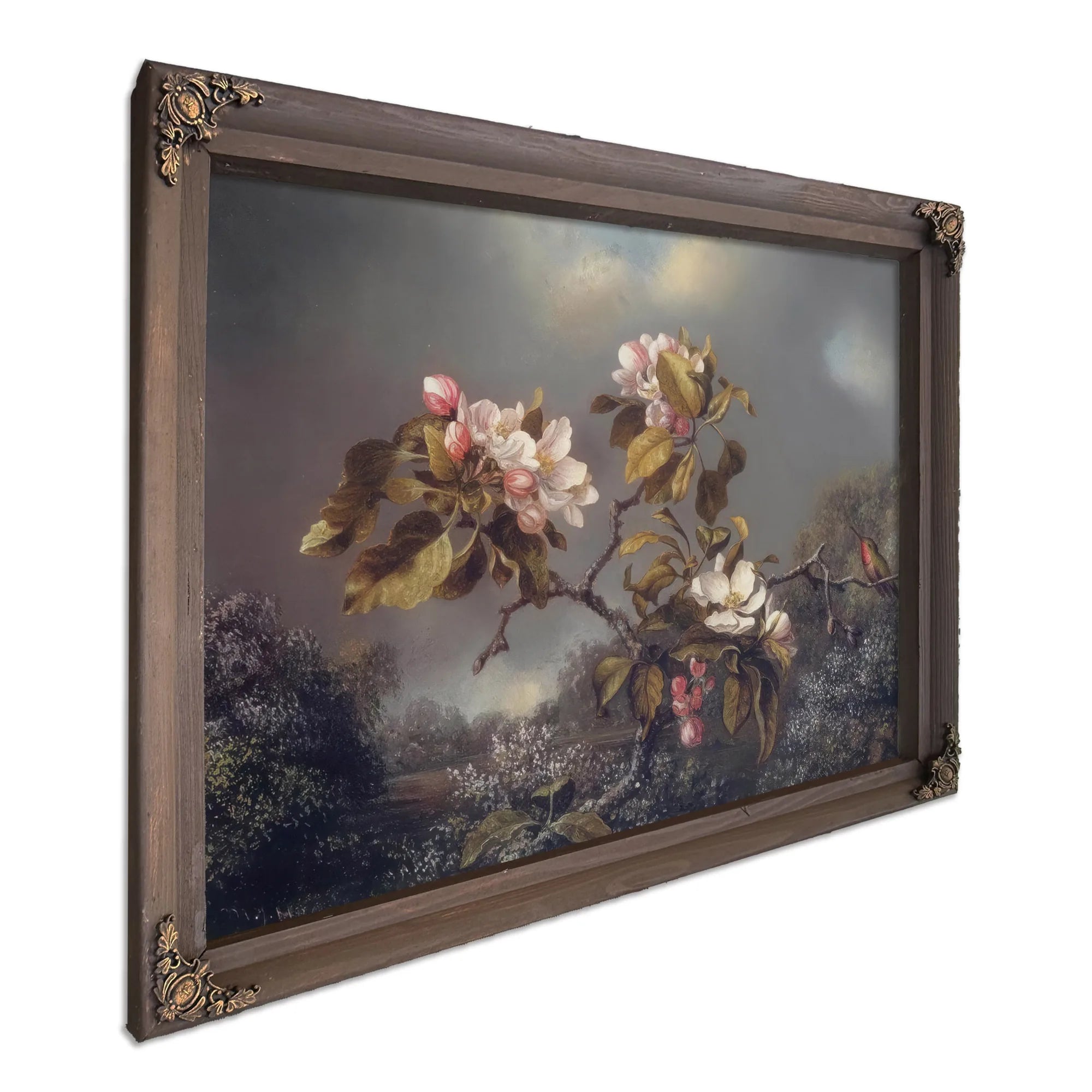 Apple Blossoms And Hummingbird By Martin Johnson Heade Fine Art Print