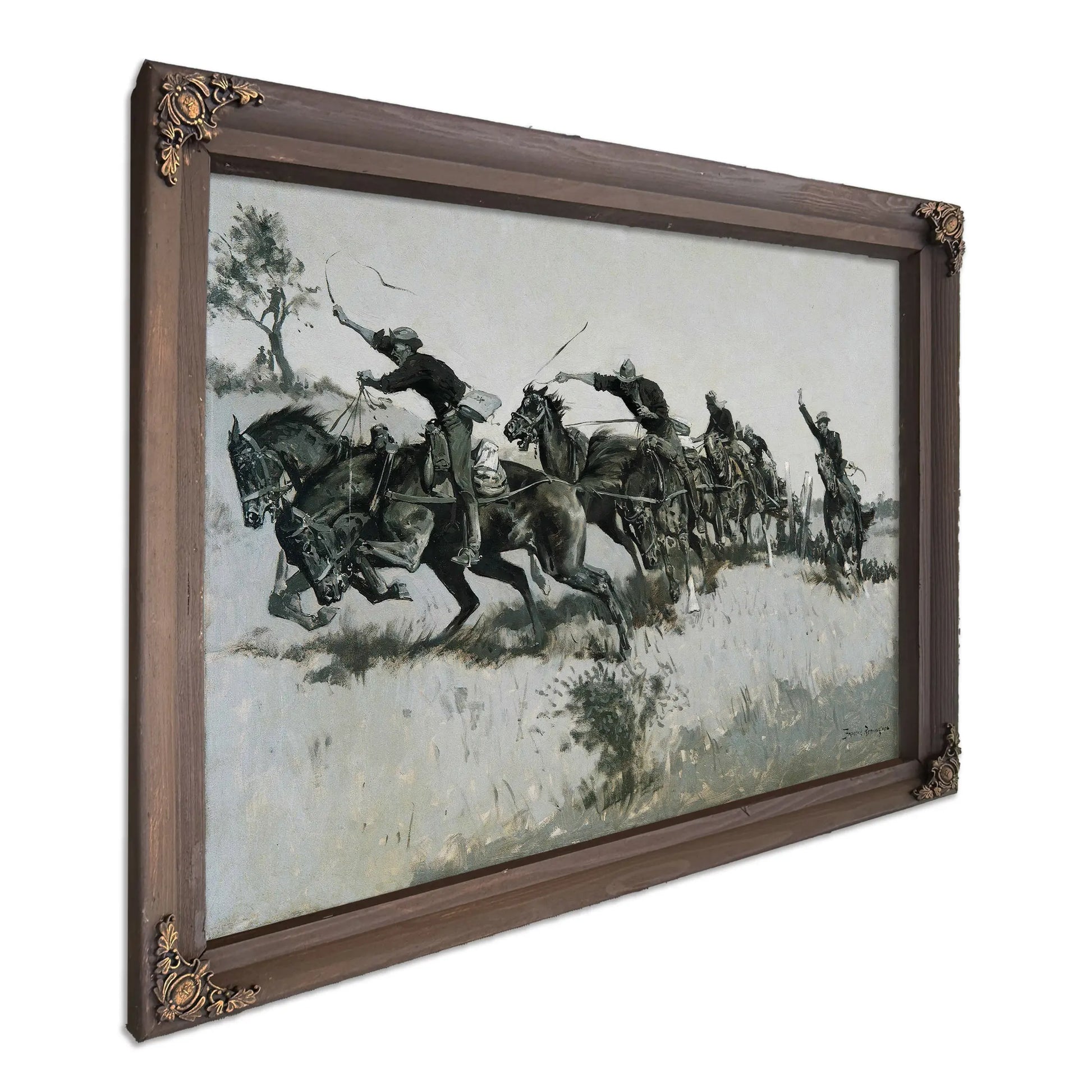 Capt Grimes S Battery Going Up El Poso Hill by Frederic Remington