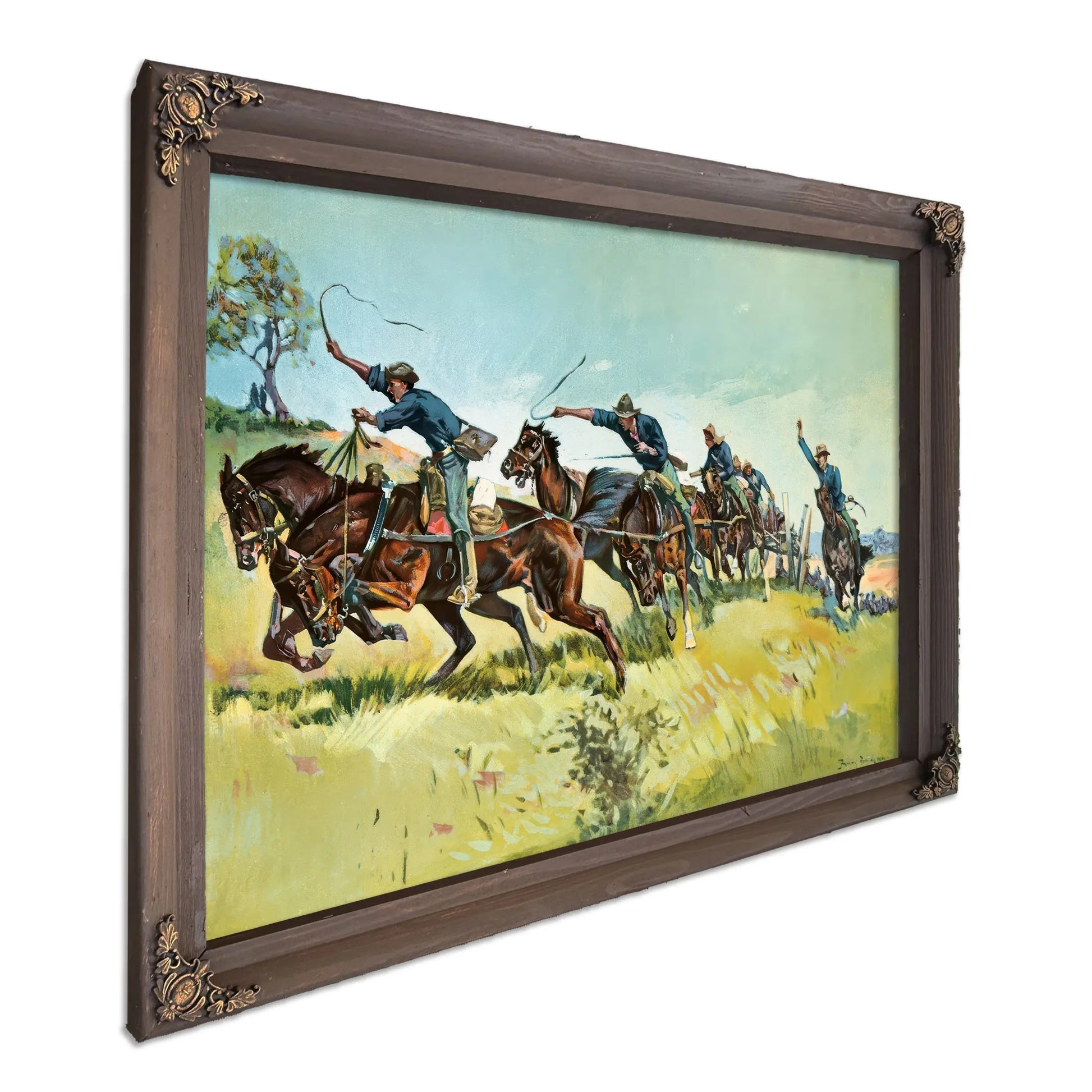 Grimess Battery Going Up El Pozo Hill by Frederic Remington