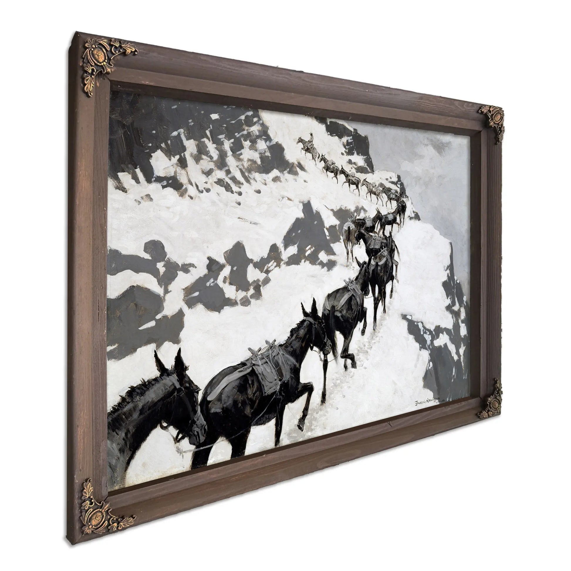 The Mule Pack by Frederic Remington