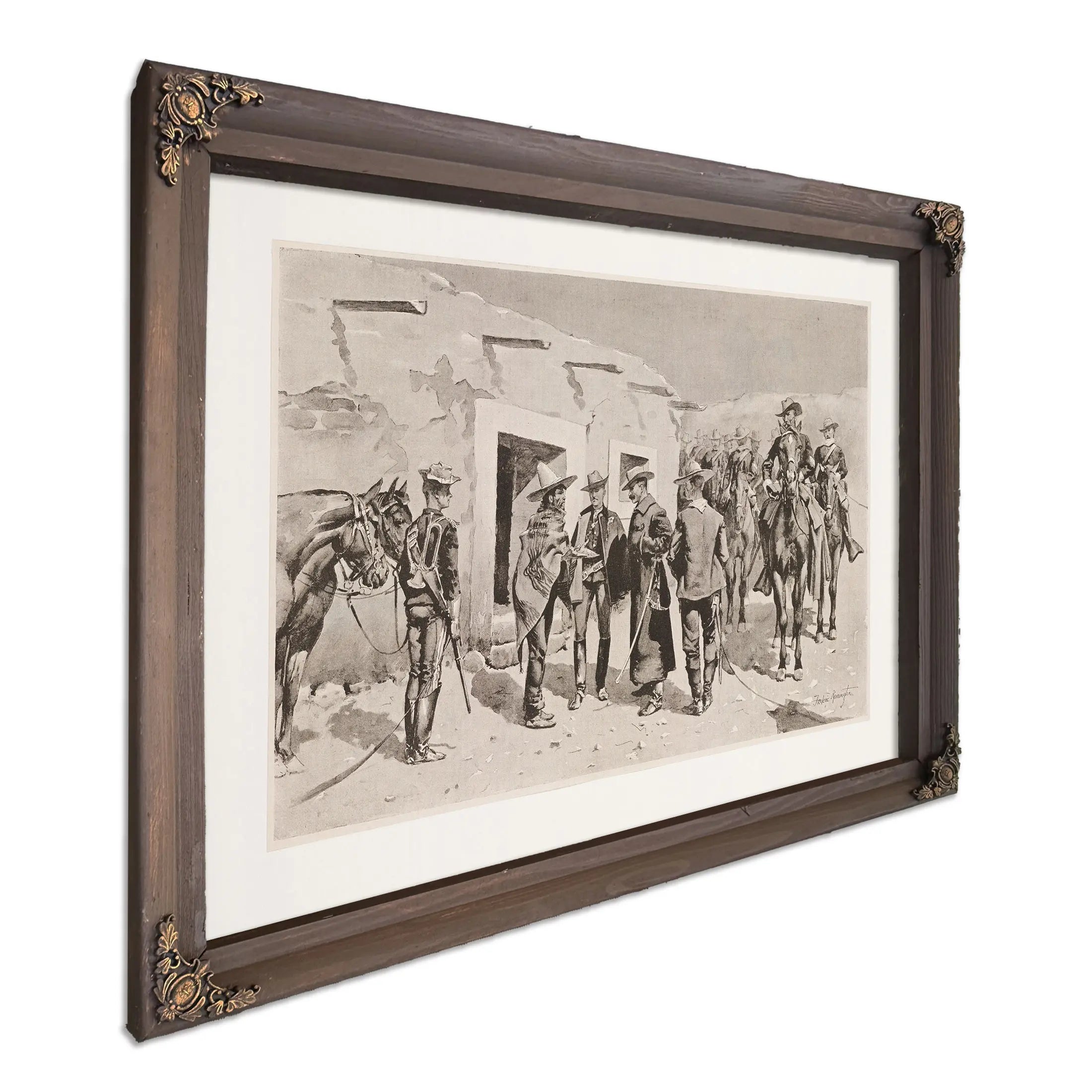 United States Cavalry Hunting For Garza On The Rio Grande by Frederic Remington