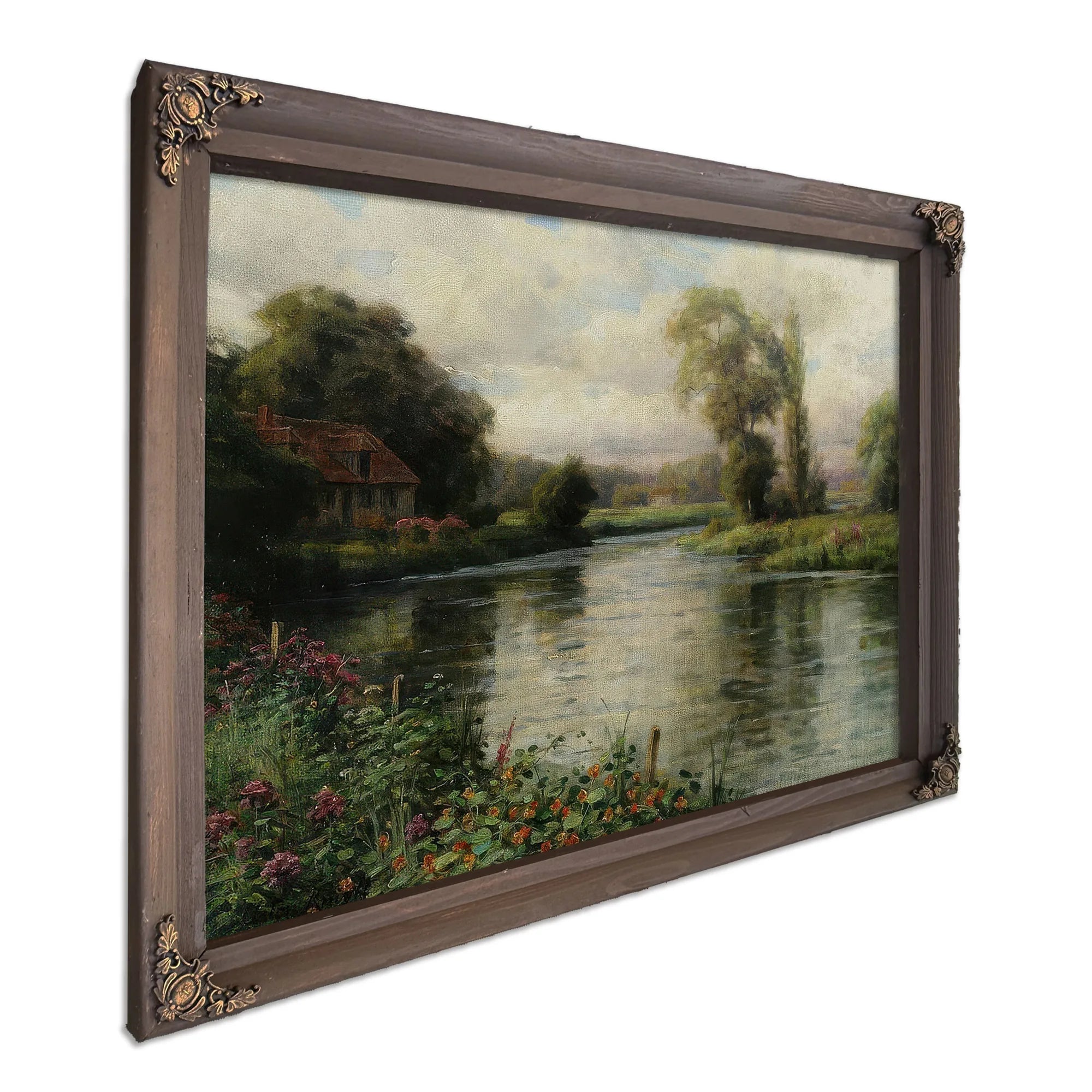 River Landscape By Louis Aston Knight Fine Art Print