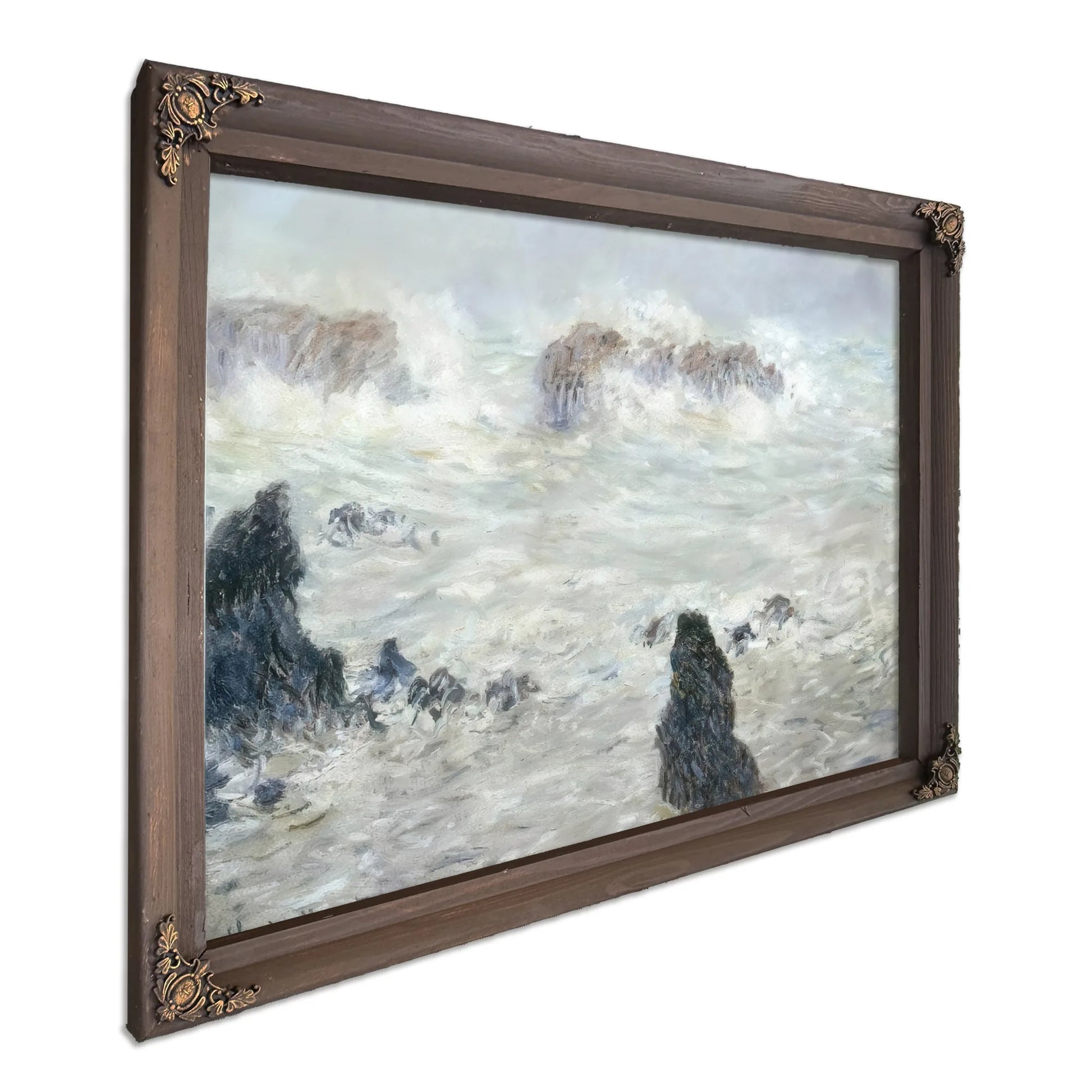 Storm Off The Belle Ile Coast By Claude Monet Fine Art Print