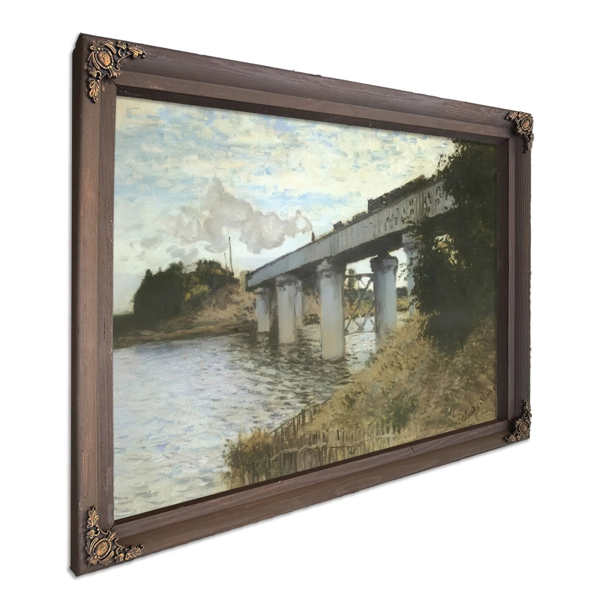The Railway Bridge At Argenteuil By Claude Monet Fine Art Print