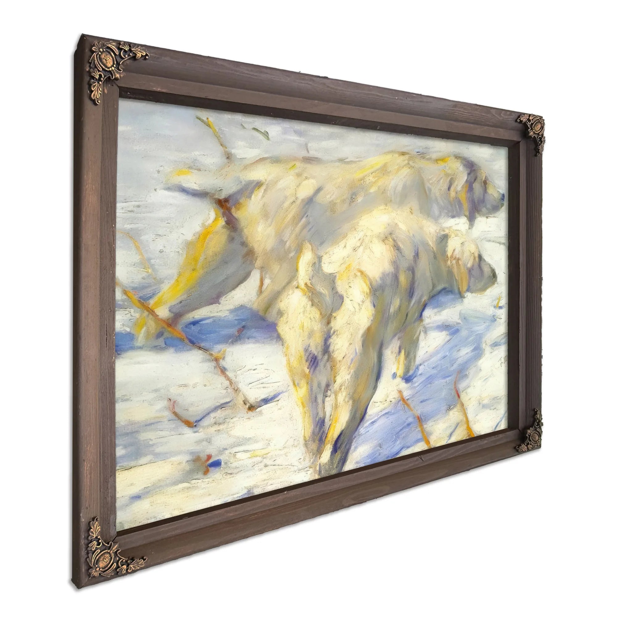 Siberian Sheepdogs (Siberians Dogs In The Snow) By Franz Marc Fine Art Print