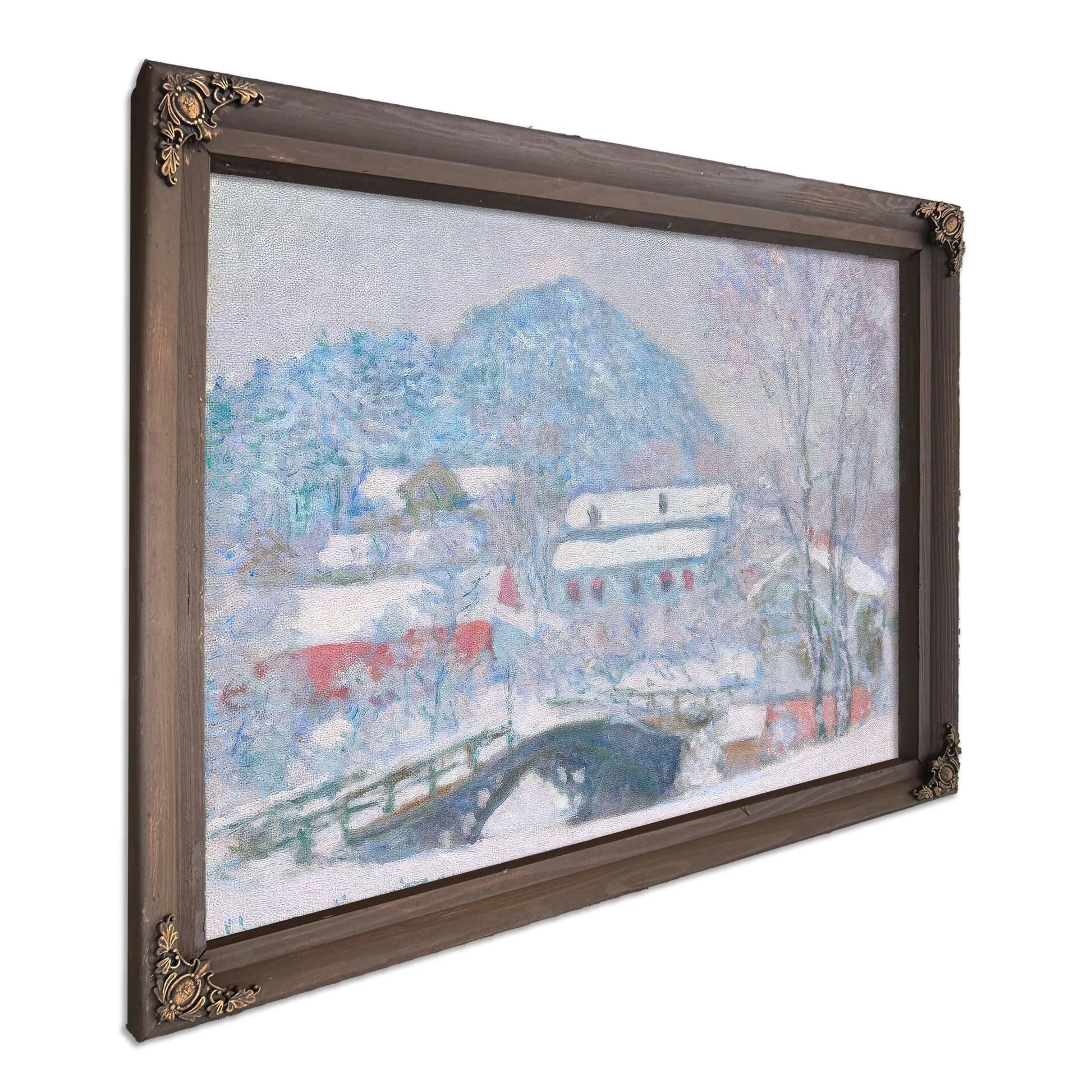Norway Sandviken Village In The Snow 1895 Oil In Canvas 92 5 X 73 4 Cm Art Institute Of Chicago By Claude Monet Fine Art Print