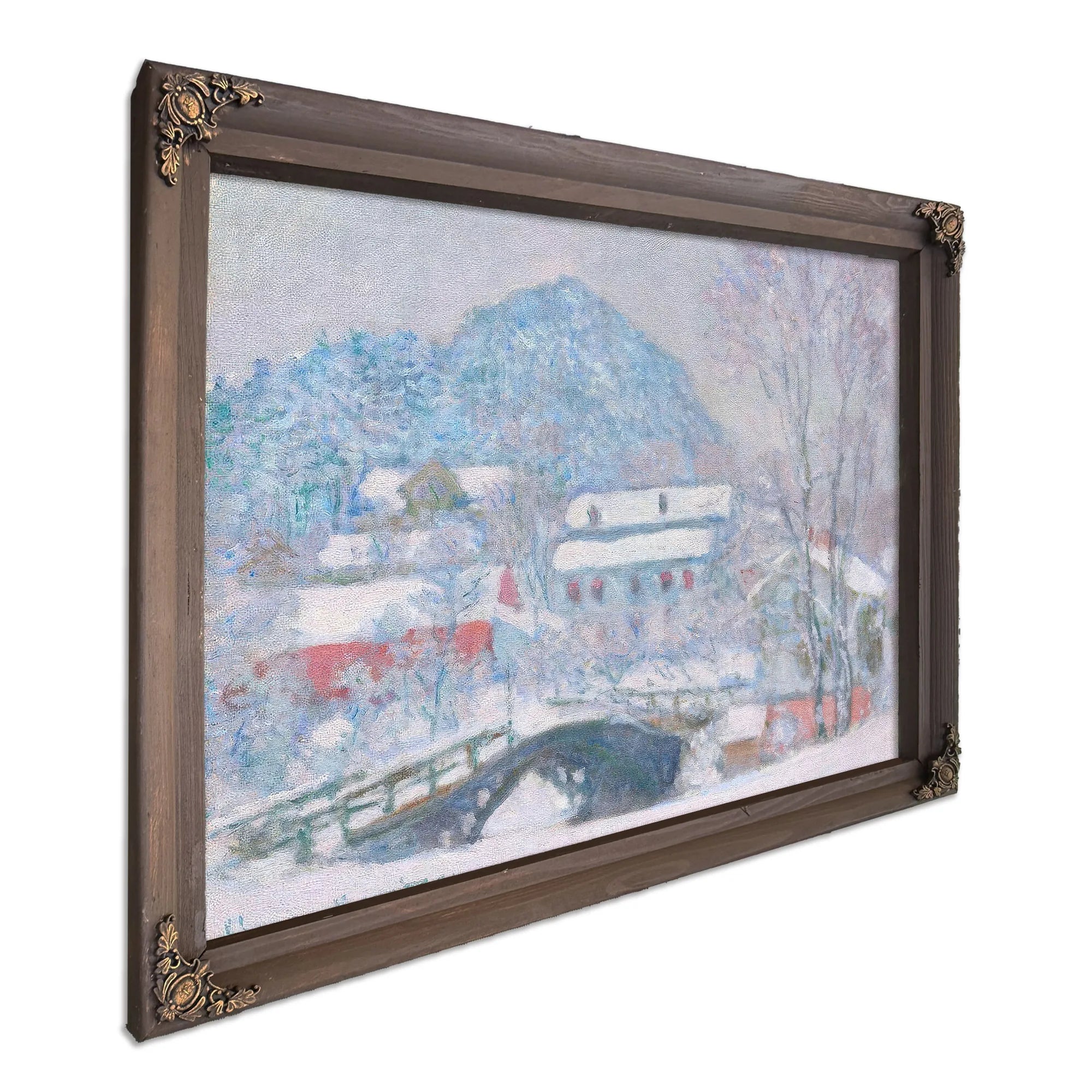 Norway Sandviken Village In The Snow 1895 Oil In Canvas 92 5 X 73 4 Cm Art Institute Of Chicago By Claude Monet Fine Art Print