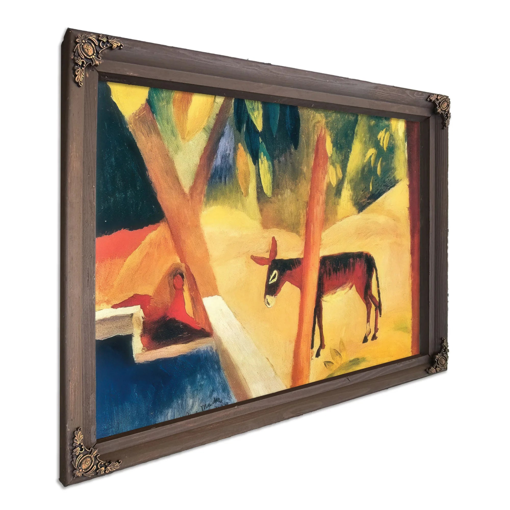 Donkey In A Palm Grove By August Macke Fine Art Print