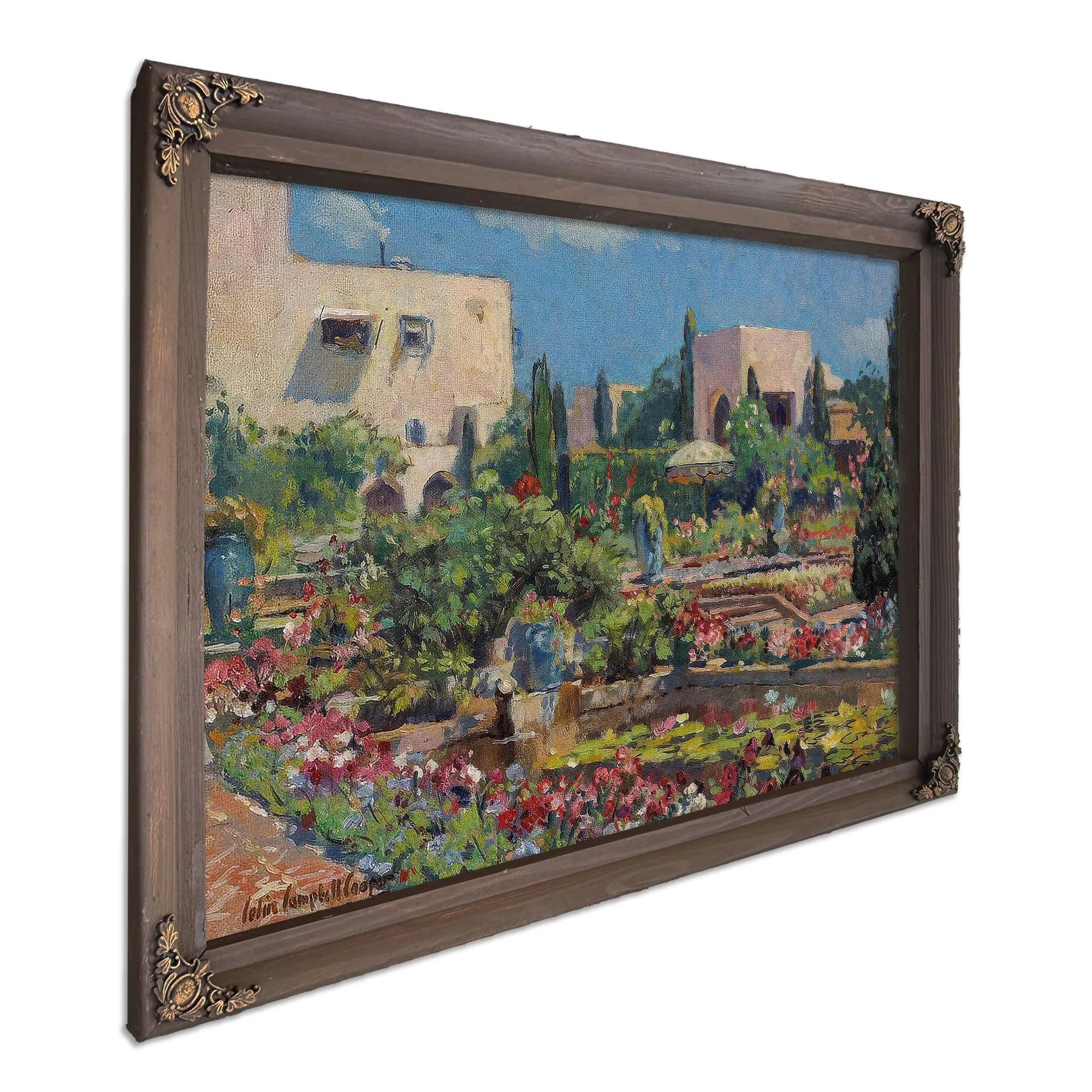 The Terrace, Samarkand Hotel, Santa Barbara, 1928 By Colin Campbell Cooper Fine Art Print