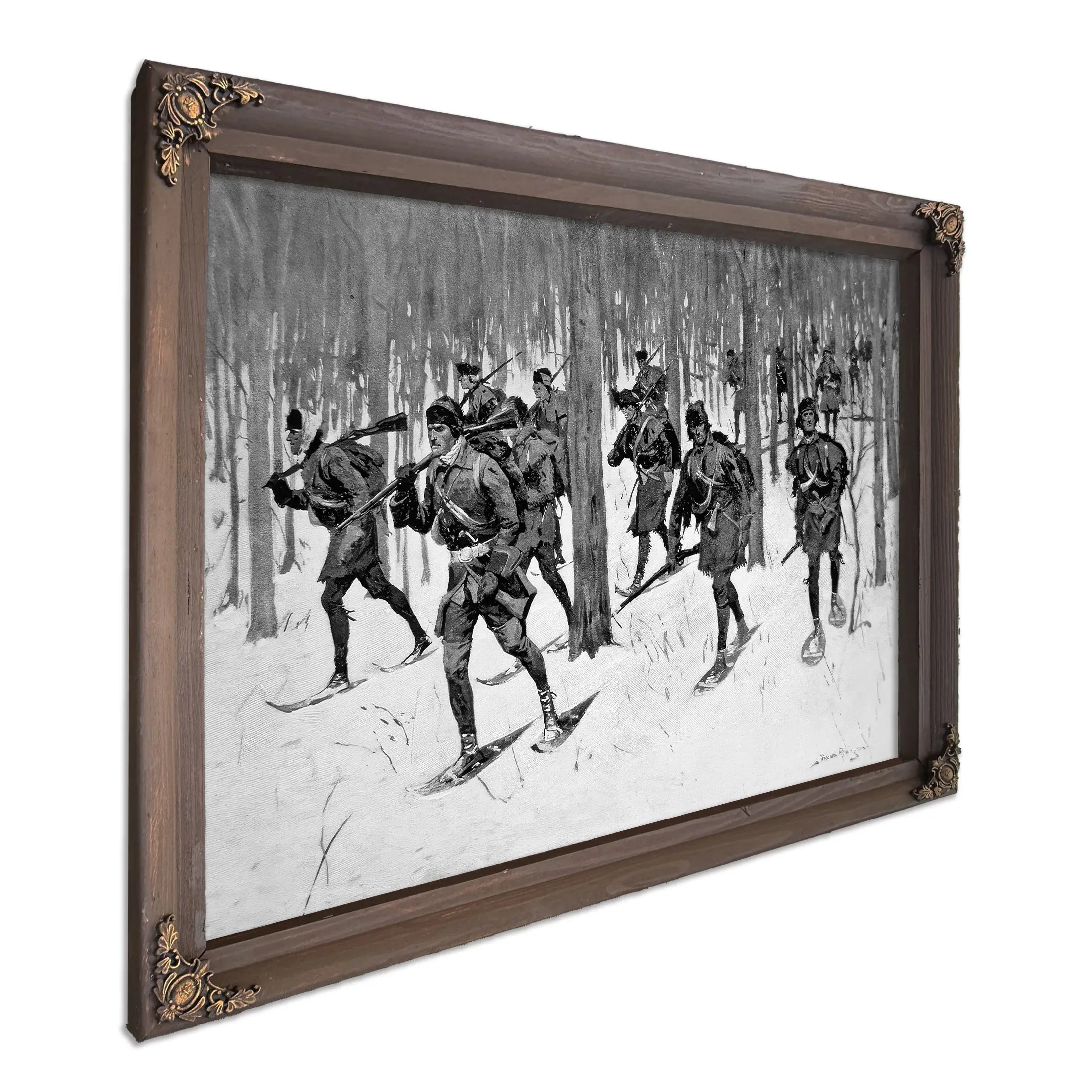 The March Of Rogers Rangers Litho by Frederic Remington